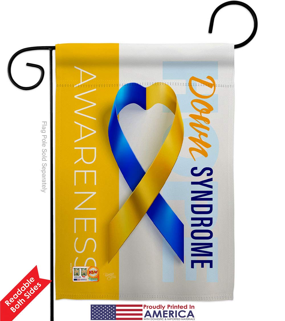 Down Syndrome Awareness Garden Flag 2-Pack - Inspirational Home & Yard Decor for Support & Prevention