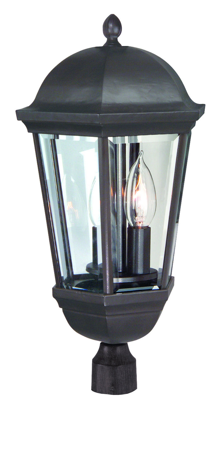 Britannia Three Light Post Mount Outdoor Light Fixture in Oiled Bronze - Perfect for Patio, Garden, and Pathway Lighting