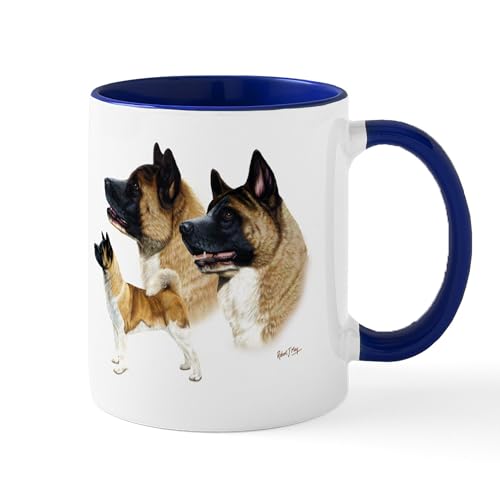 White/Navy Inside - Akita Mug