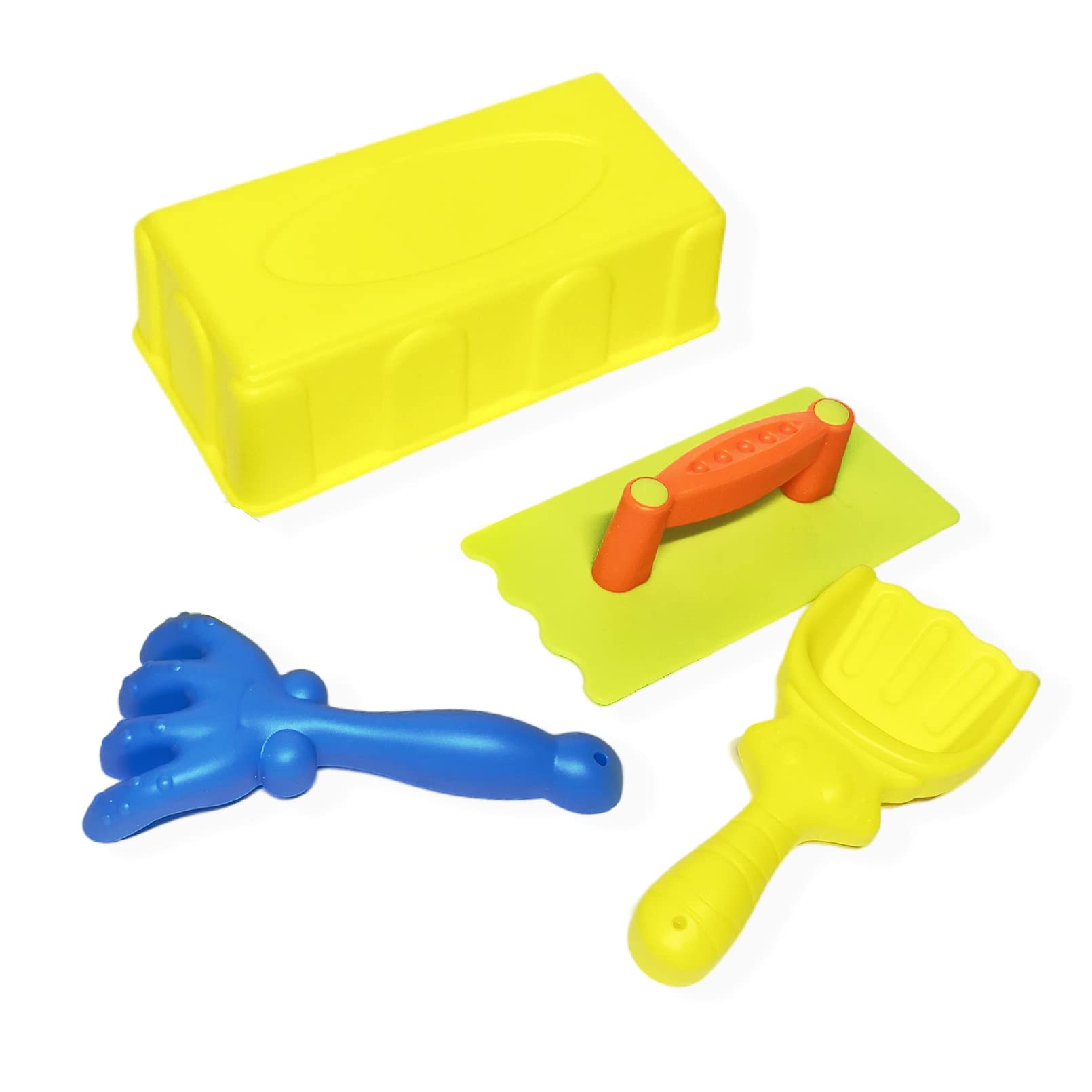 4-Pack Sand Castle Mold Set for Kids - Beach Toys with Brick Making Forms & Flexible Flyer | Summer Outdoor Fun, Beach Games for Boys & Girls | Perfect for Sandcastle Building, Beach Parties & Family Beach Activities