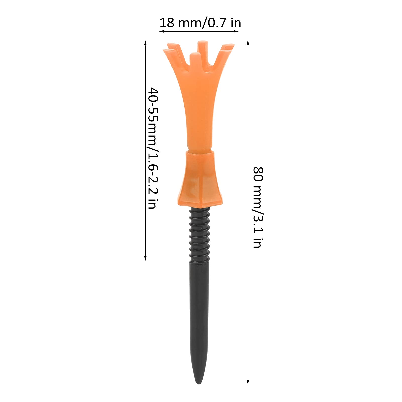 Premium Golf Ball Holder - Stable & Portable Golf Tees for Backyard, Lawn & Outdoor Practice (Orange) | Perfect for Driving Range, Backyard Training & Golf Course Use