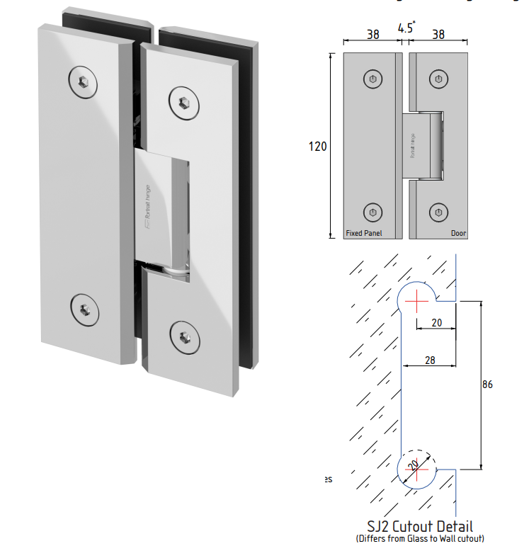 10mm Brushed Brass Glass to Glass Shower Screen Hinge - Durable & Elegant Bathroom Hardware for Frameless Shower Doors (Perfect for Modern Bathroom Renovations)