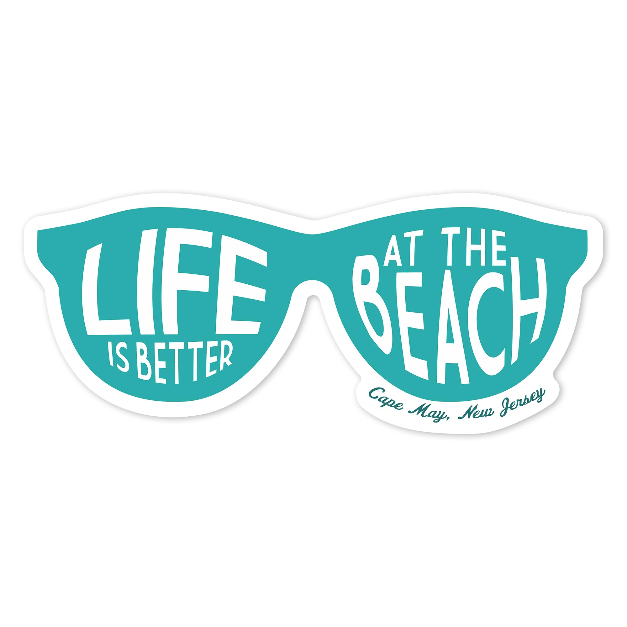 Premium Die-Cut Vinyl Stickers - Cape May New Jersey Beach Theme (1-3 inch) | Waterproof Decals for Cars, Laptops, Water Bottles & Coolers | Perfect for Travel Accessories, Summer Vacations & Coastal Decor