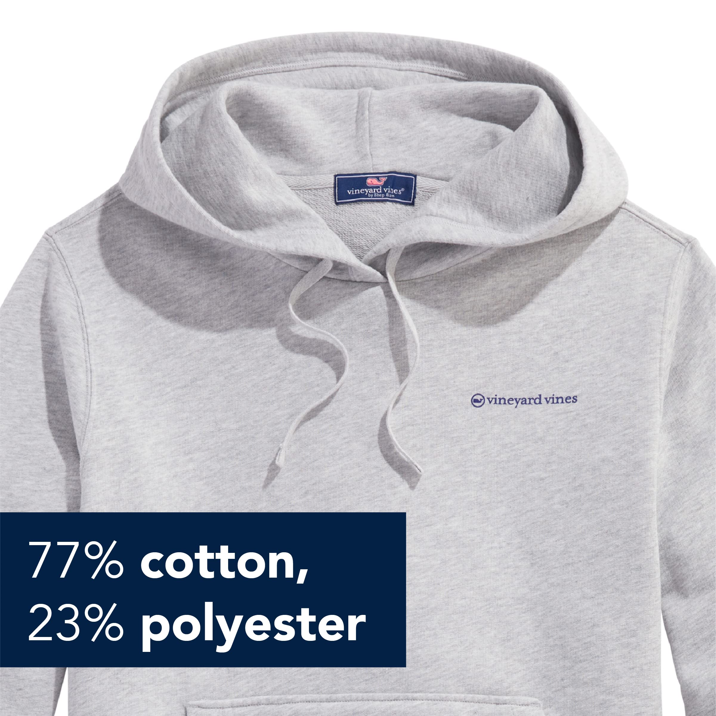 Vineyard Vines Men's French Terry Hoodie - Soft & Comfortable Pullover Sweatshirt for Casual Wear, Lounge & Outdoor Activities