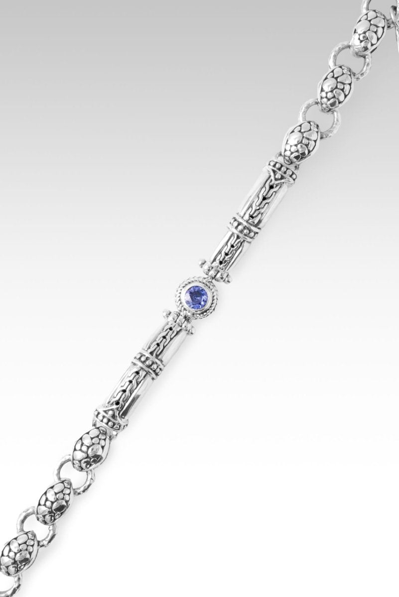 Brave Faith Bracelet™ in Tanzanite - Inspirational Jewelry for Women, Spiritual Gift for Strength & Courage - Perfect for Daily Wear, Meditation & Special Occasions