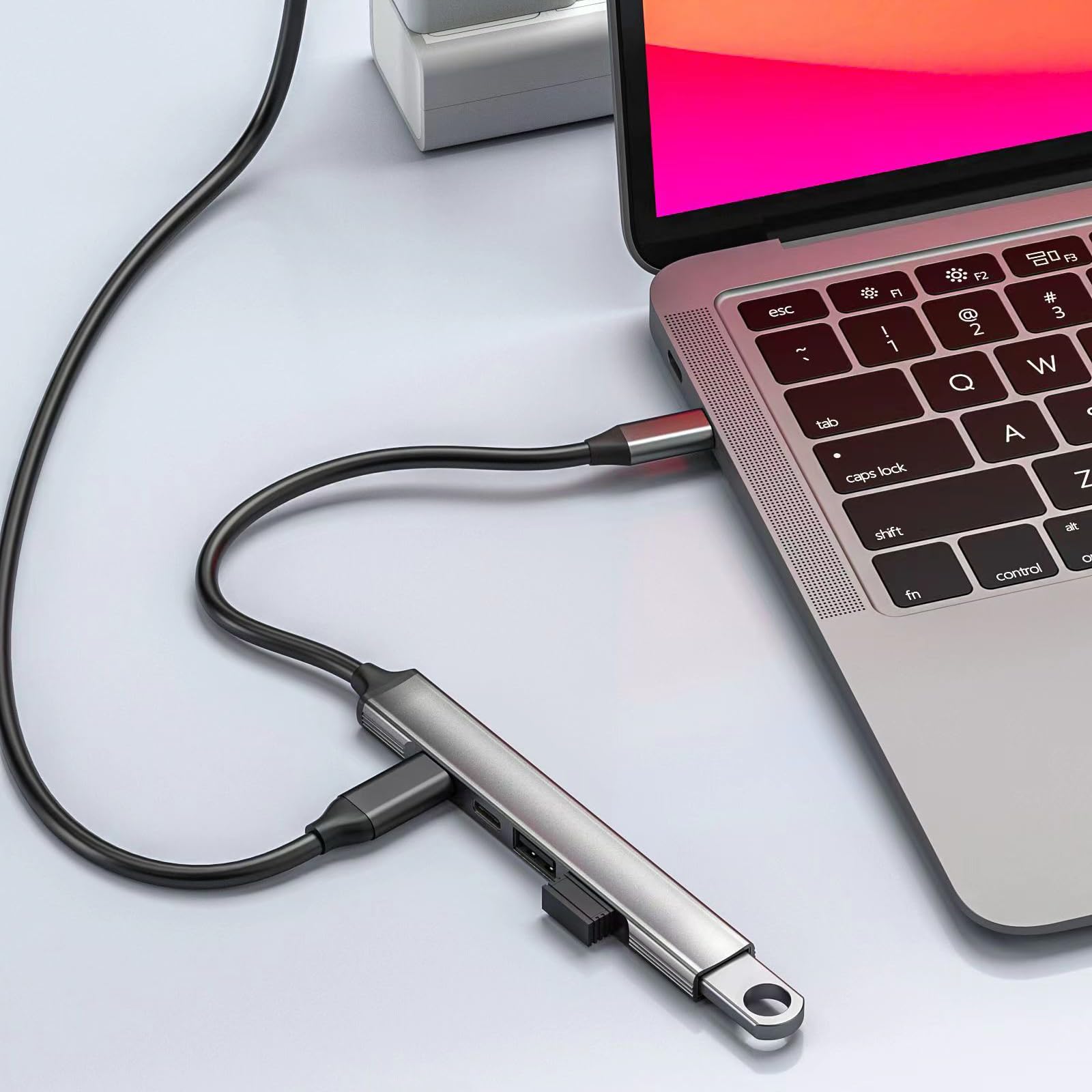 BEIDUOYANG 5-in-1 USB C Hub with 60W PD Charging, USB 3.0/2.0 Ports - Multi-Port Adapter for MacBook Pro/Air, iPad Pro, Chromebook & More - Perfect for Home Office, Travel & Work from Anywhere