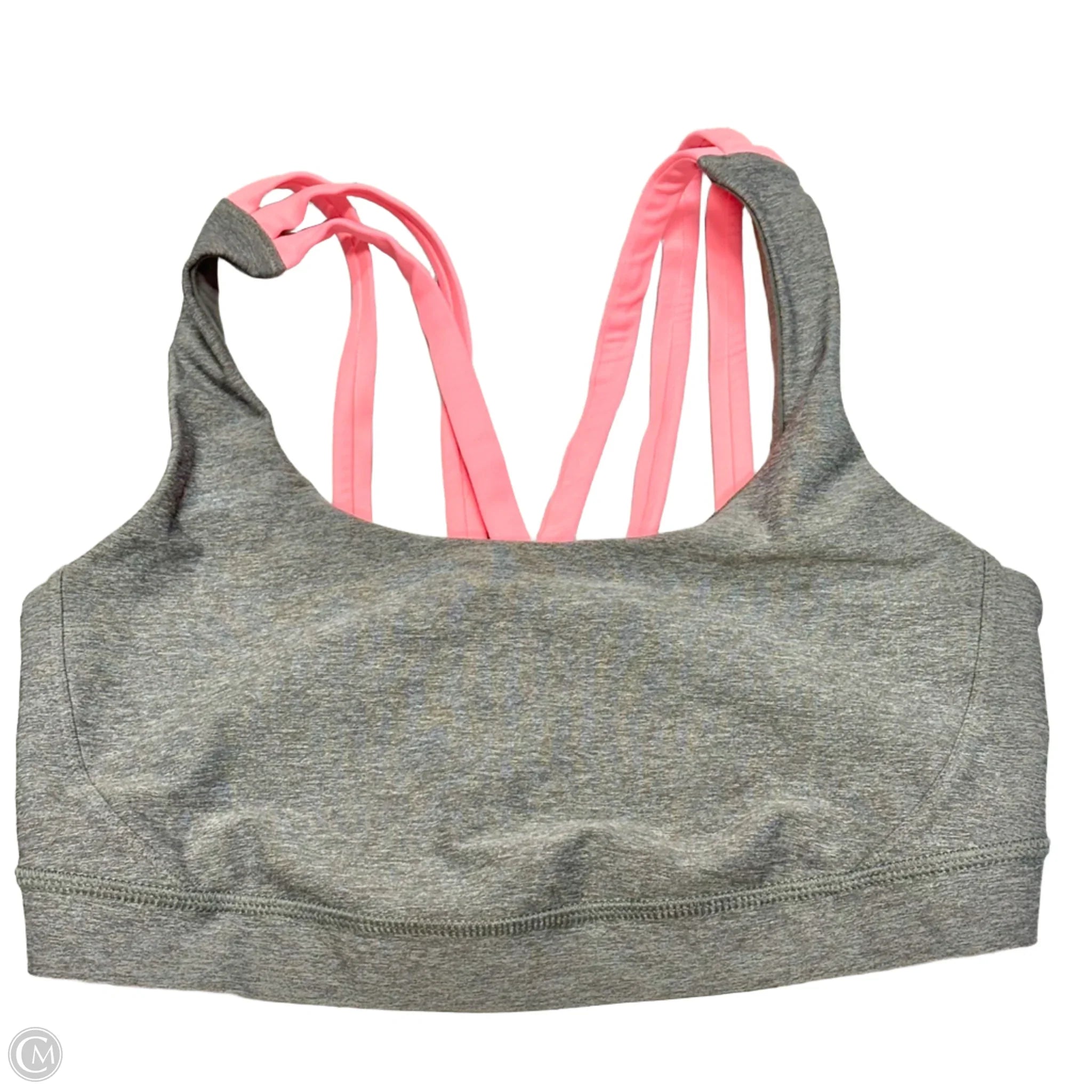 Lululemon Grey & Pink Medium Athletic Bra - High Support Workout Sports Bra for Running, Yoga & Gym