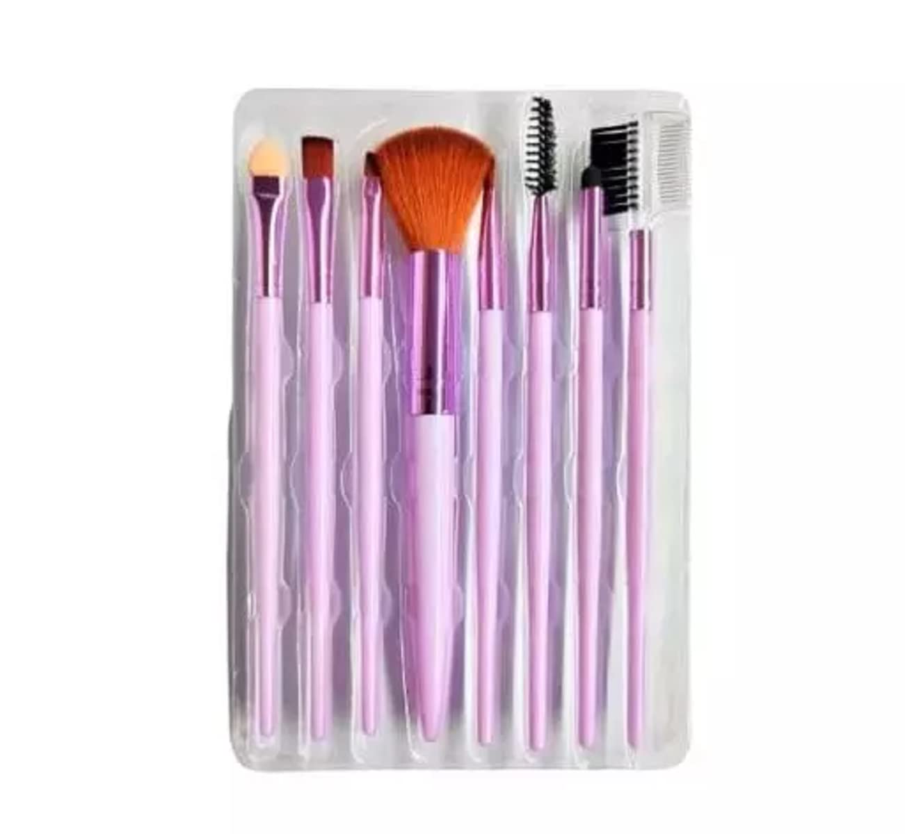 ZAUKY 8-Piece Professional Makeup Brush Set - Foundation Brush, Eyeshadow Brushes, Blending Brush, Powder Brush (Multicolor) - Perfect for Everyday Makeup, Contouring & Professional Makeup Application