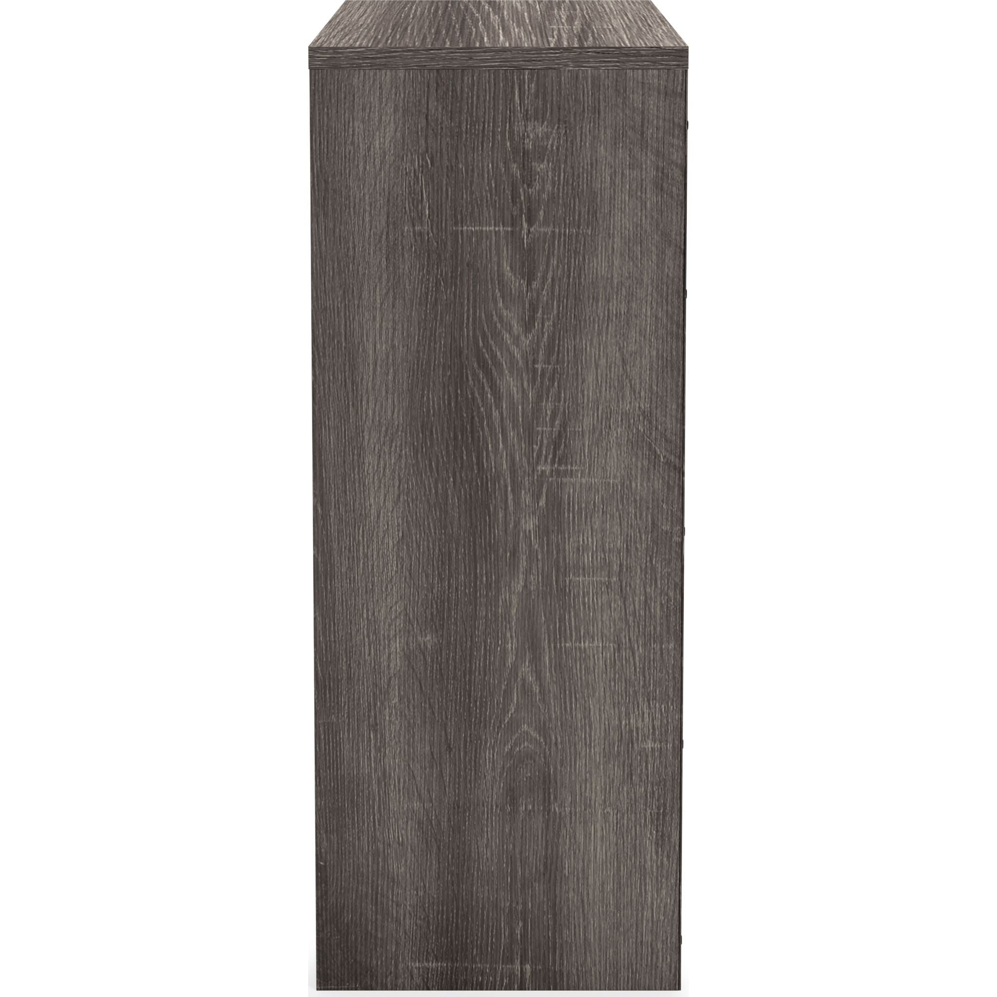 Arlenbry 5-Shelf Bookcase in Gray - Modern Bookshelf for Living Room, Bedroom & Office Storage