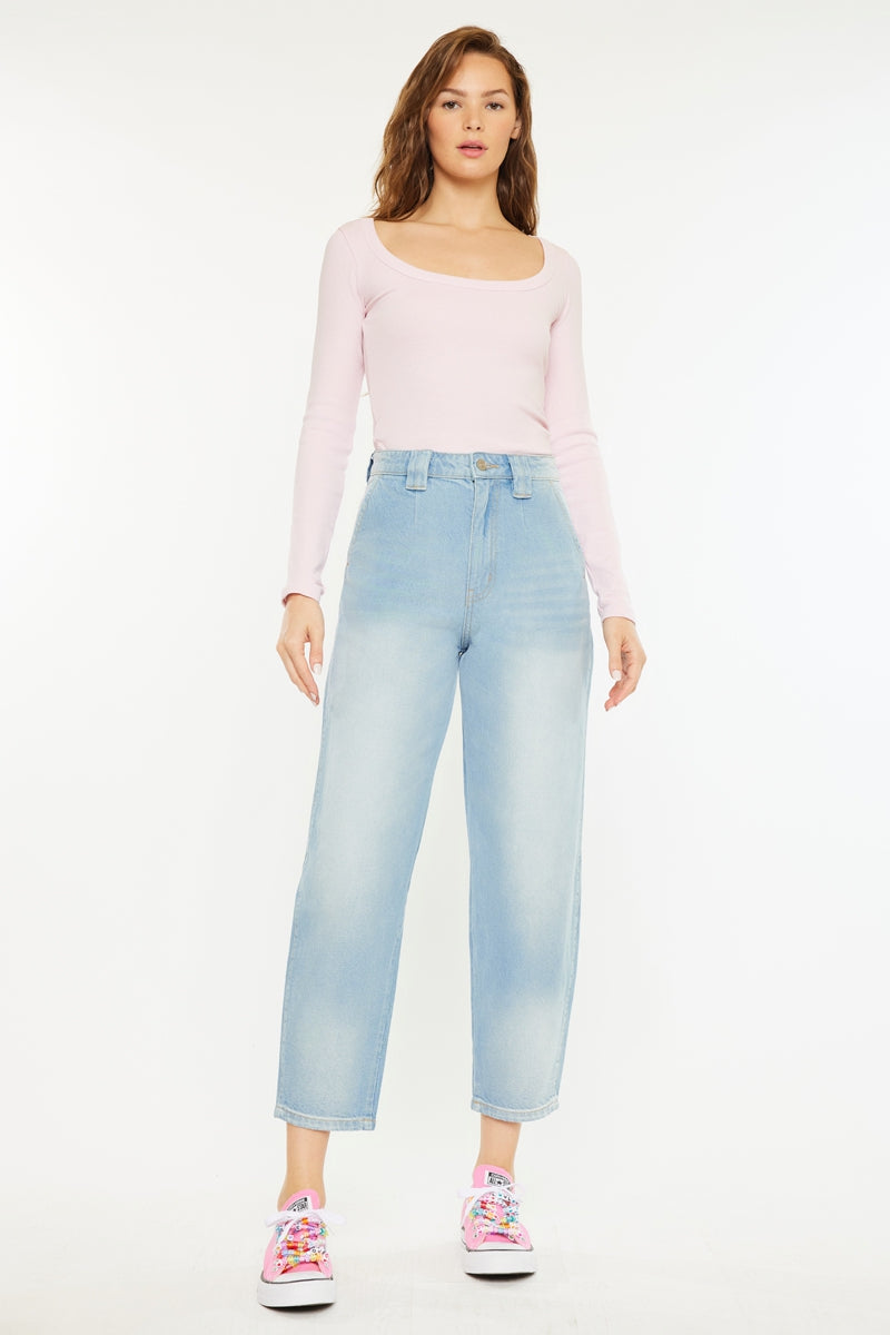 Neeko Ultra High Rise Balloon Fit Jeans for Women - Stretchy Denim Pants with Comfortable Waistband | Perfect for Casual Outfits, Streetwear & Everyday Wear