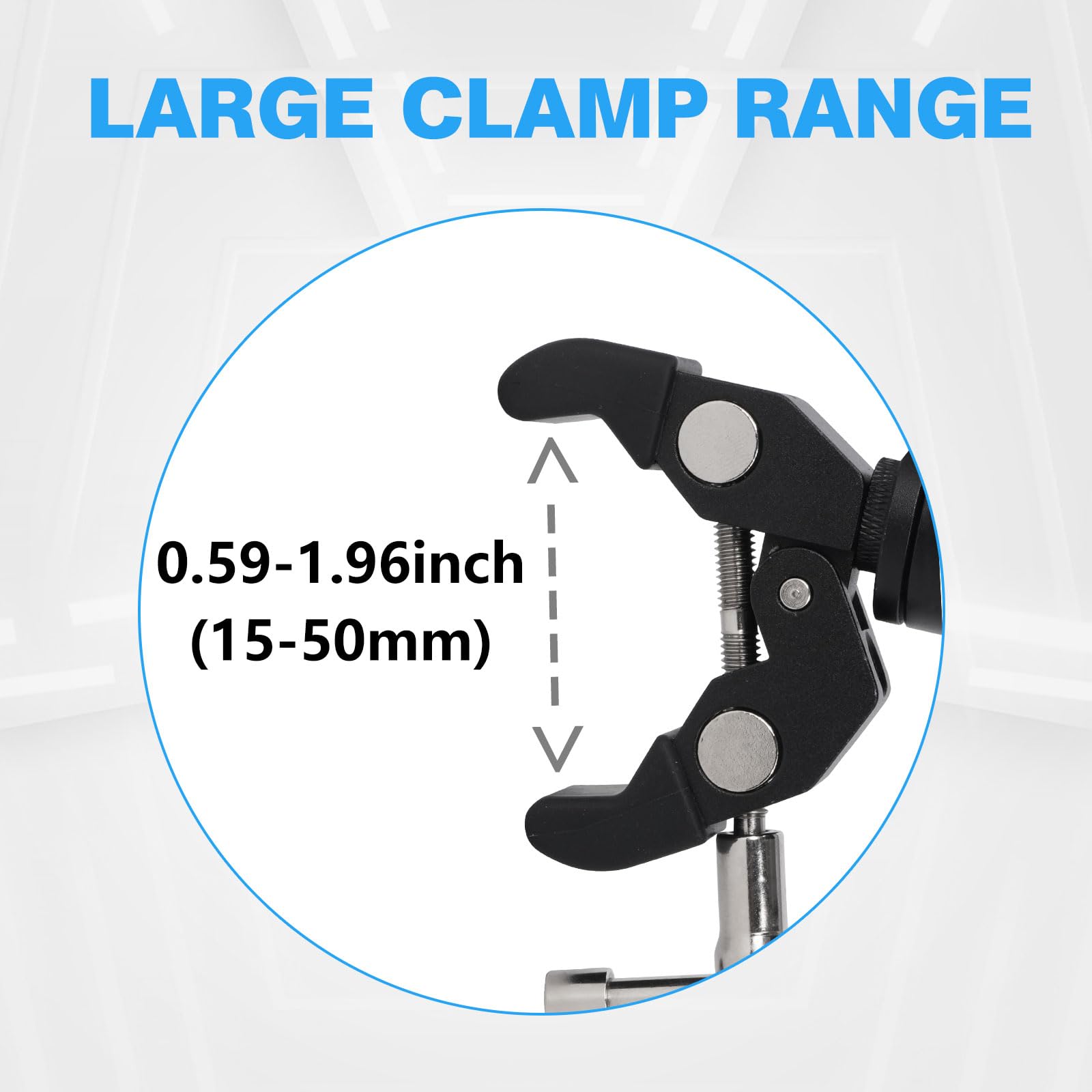 Universal All-Metal Phone Holder with Clamp - Golf Cart, Bicycle, Stroller & Wheelchair Handlebar Mount | Durable Phone Mount for Outdoor Activities, Commuting & Sports