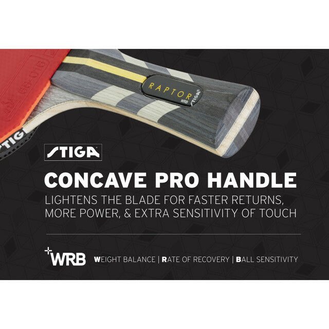 Stiga Raptor Professional Table Tennis Paddle - High Performance Ping Pong Racket with Premium Rubber for Spin & Control - Perfect for Tournaments, Training & Home Play