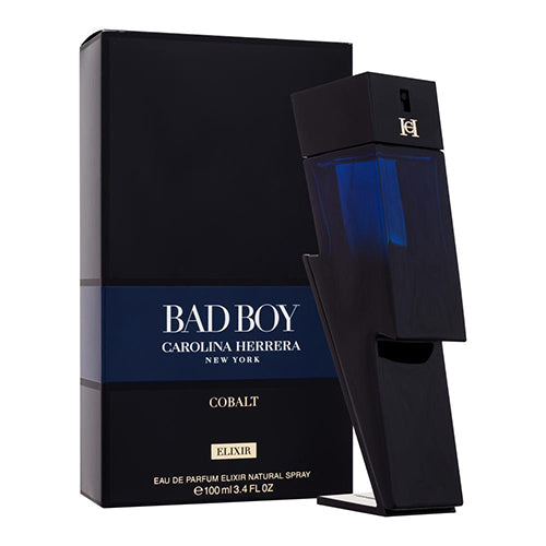 Bad Boy Cobalt Elixir 100ml EDP for Men by Carolina Herrera - Fresh Woody Fragrance | Long-Lasting Cologne | Perfect for Date Night & Special Occasions