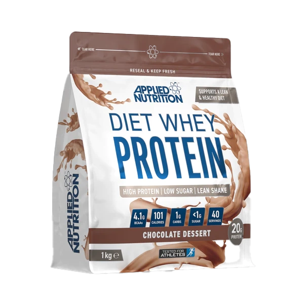 Applied Nutrition Diet Whey Protein Powder - 1kg (40 Servings) | Low Carb, High Protein Meal Replacement for Weight Loss & Muscle Building | Perfect for Post-Workout Recovery & Healthy Breakfast