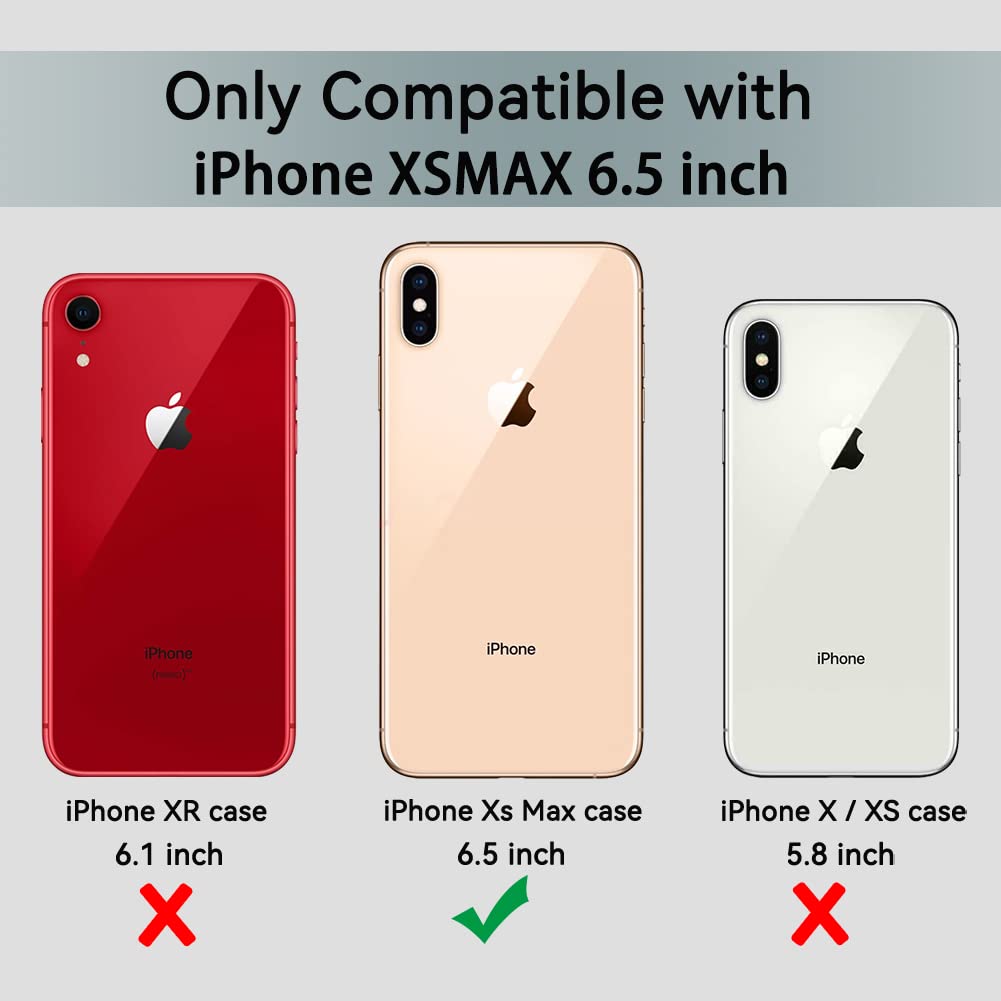 COOLQO iPhone Xs Max Case 6.5 Inch - Clear 360 Full Body Coverage Shockproof Silicone Protective Phone Cover with 2 Tempered Glass Screen Protectors (Red) | Perfect for Everyday Protection, Outdoor Activities & Travel