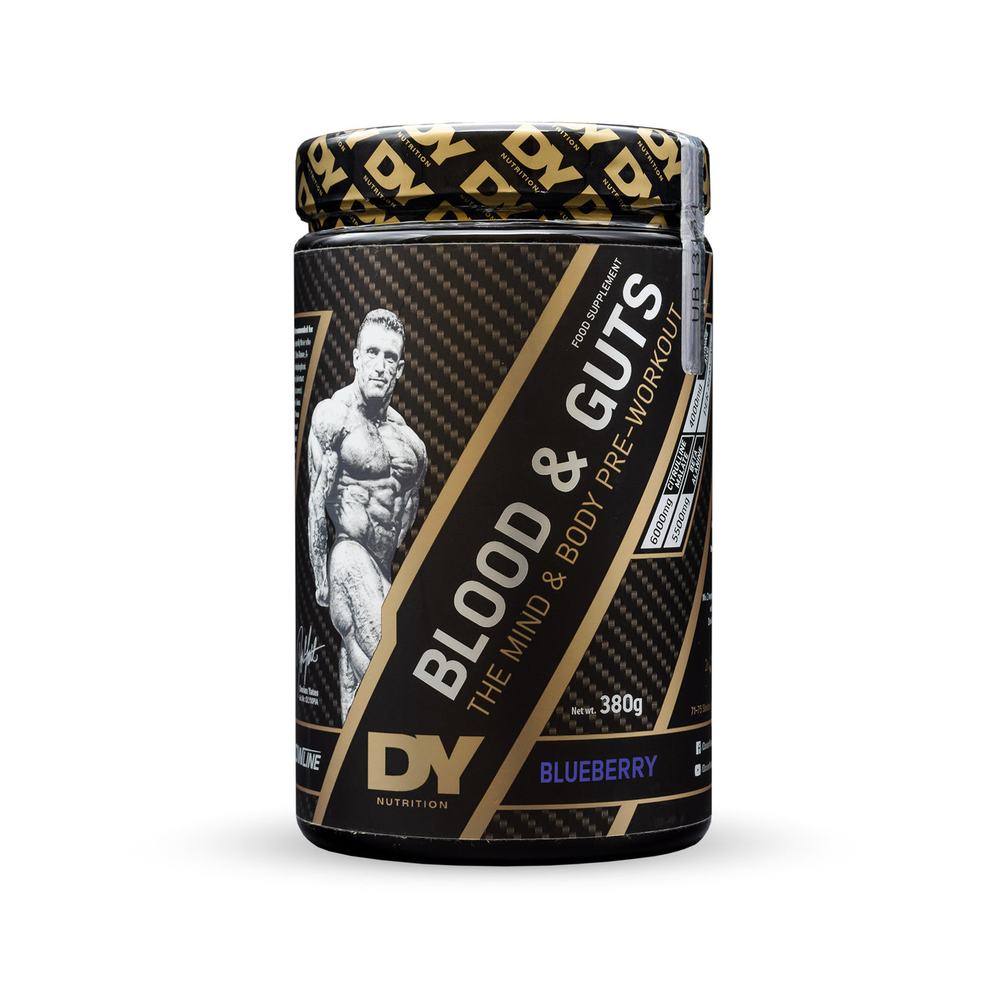 Dorian Yates DY Nutrition Blood And Guts Pre-Workout Supplement - 380g for Muscle Growth & Energy Boost | Perfect for Intense Training & Bodybuilding Workouts