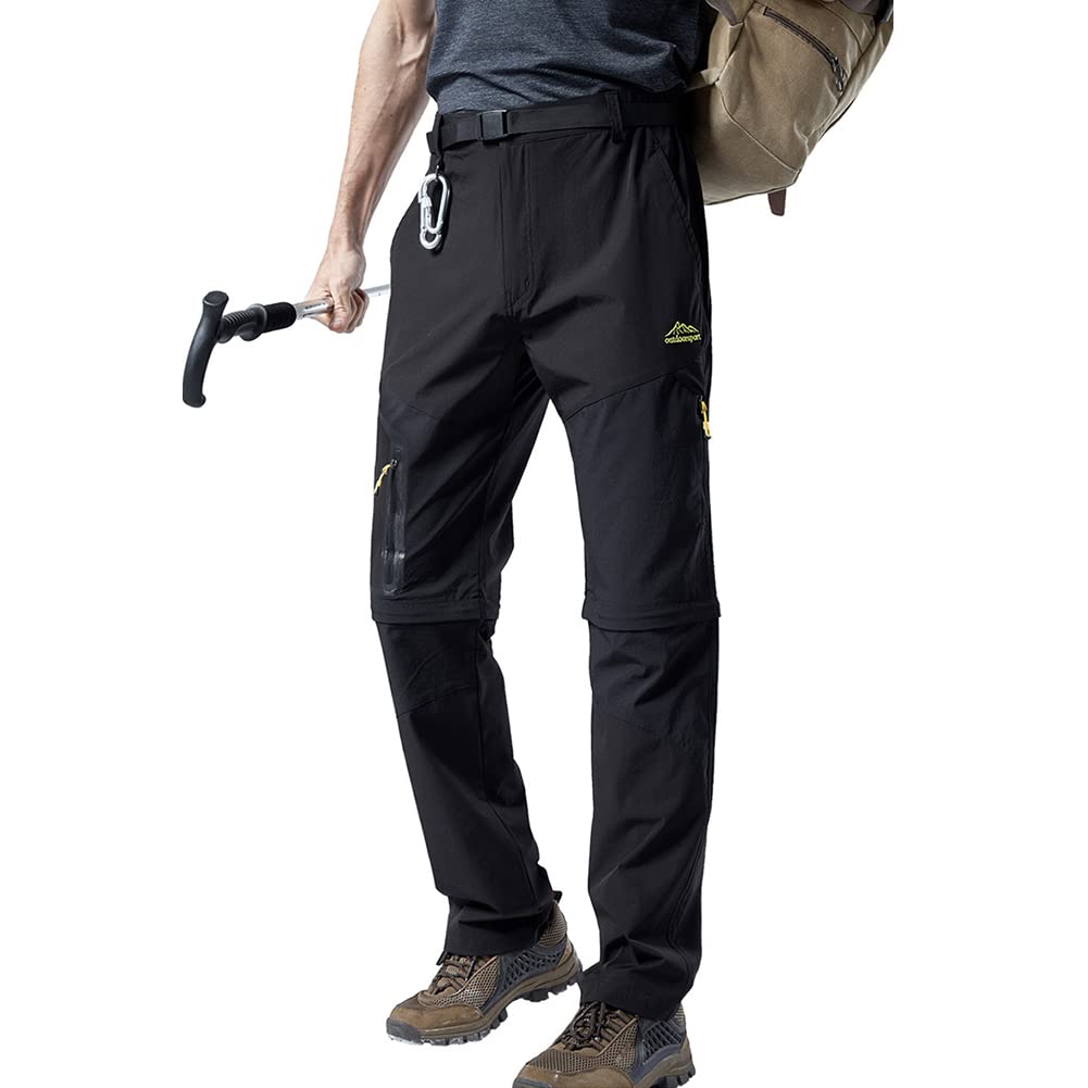 Men's Lightweight Quick-Dry Convertible Hiking Pants with Zip-Off Legs - Outdoor Cargo Pants for Hiking, Fishing & Casual Wear - Perfect for Adventure Travel & Everyday Use