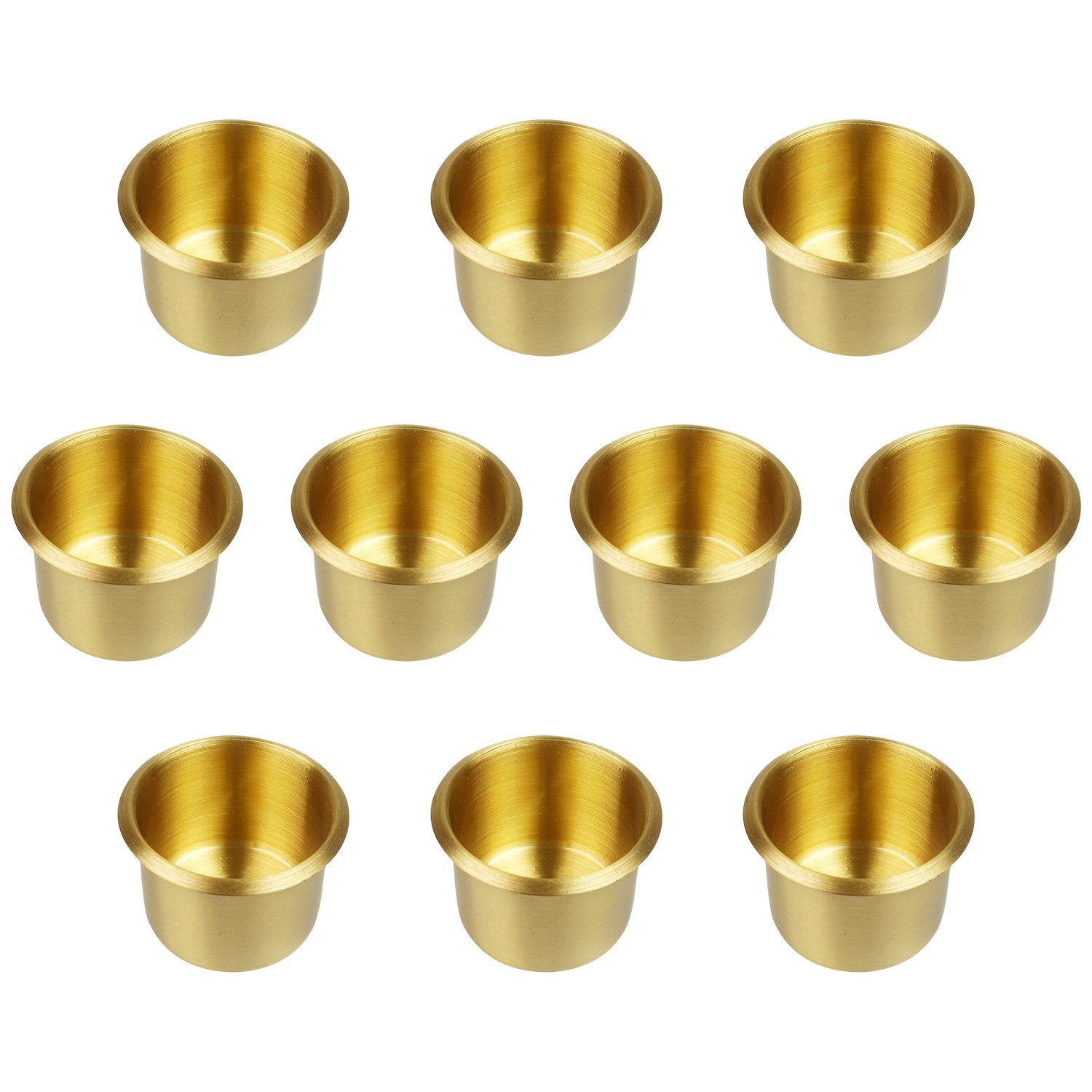 Yuanhe Brass Drop-in Cup Holder for Game Tables - Small Drink Holder Insert for Poker & Casino Tables | Perfect for Poker Nights & Home Game Rooms
