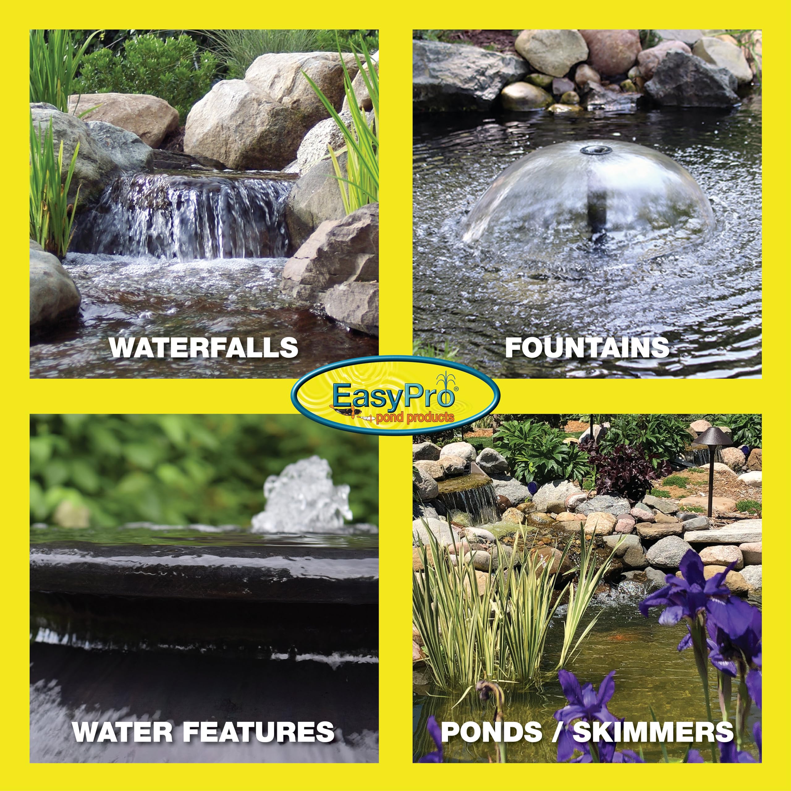EasyPro EP1750 Submersible Mag Drive Pump - 1750 GPH Quiet & Energy Efficient Water Pump for Ponds, Waterfalls, Streams | Perfect for Outdoor Water Features, Garden Fountains & Aquariums