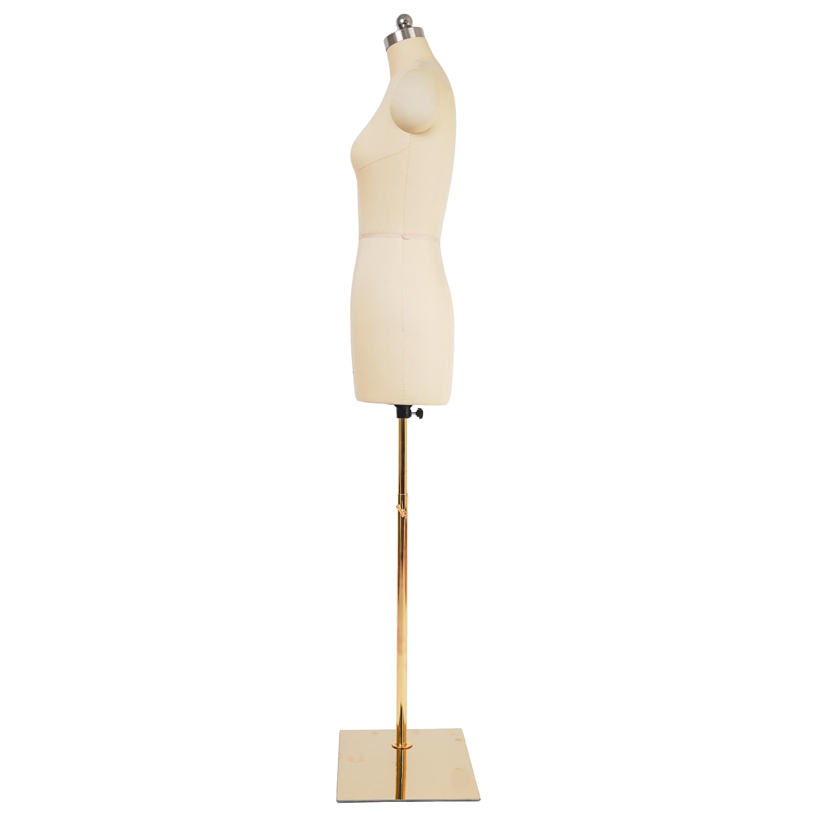 Adjustable Female Dress Form Mannequin with Stand - Beige Sewing Torso for Pinning, Fitting & Tailoring - Perfect for Fashion Design, Dressmaking & DIY Clothing Projects (2-Pack)