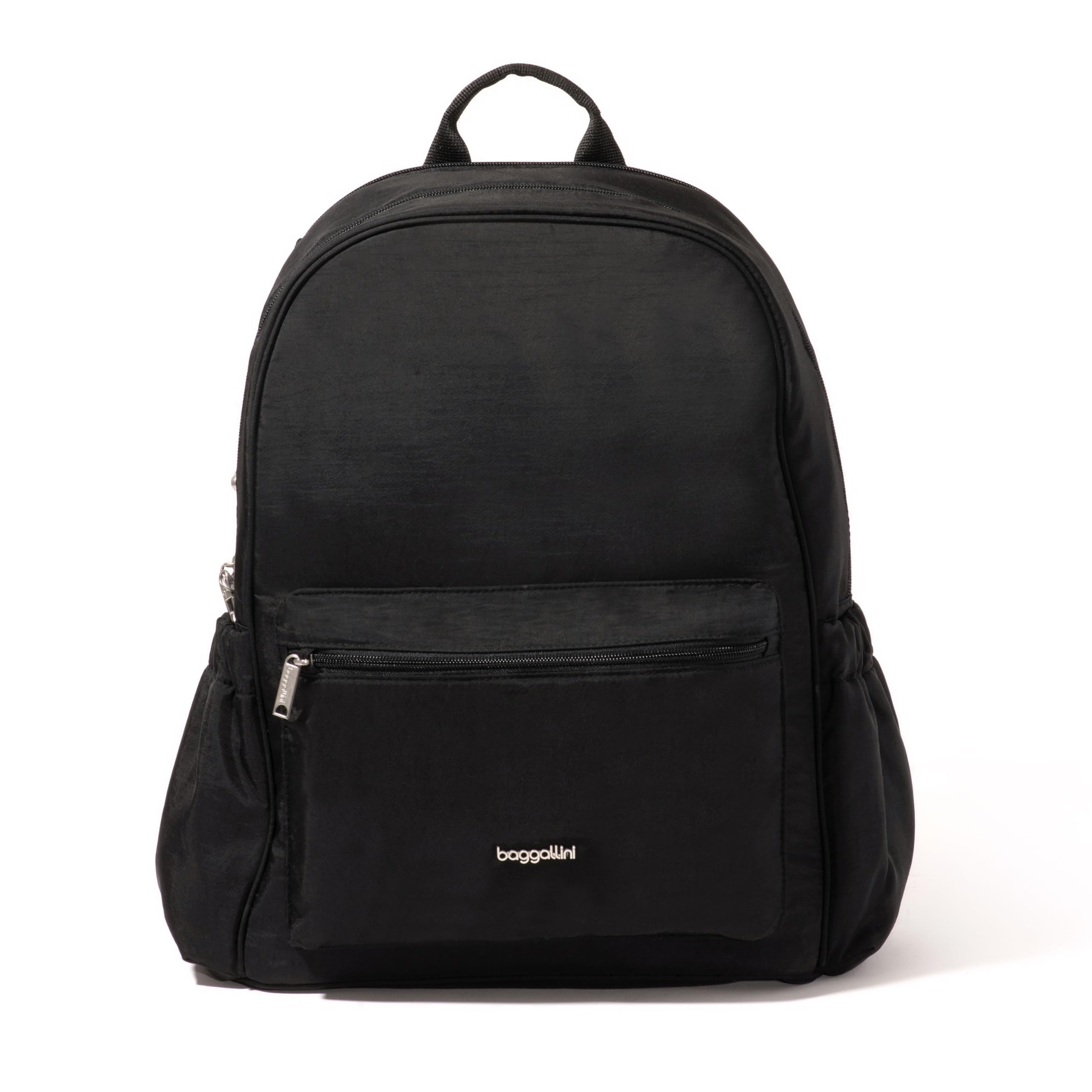 Baggallini Securtex Anti-Theft Laptop Backpack for Women & Men - 15.6 Inch Laptop Compartment - RFID Blocking - Travel & Work Commuter Bag - Black (Perfect for Business Trips, College & Daily Use)