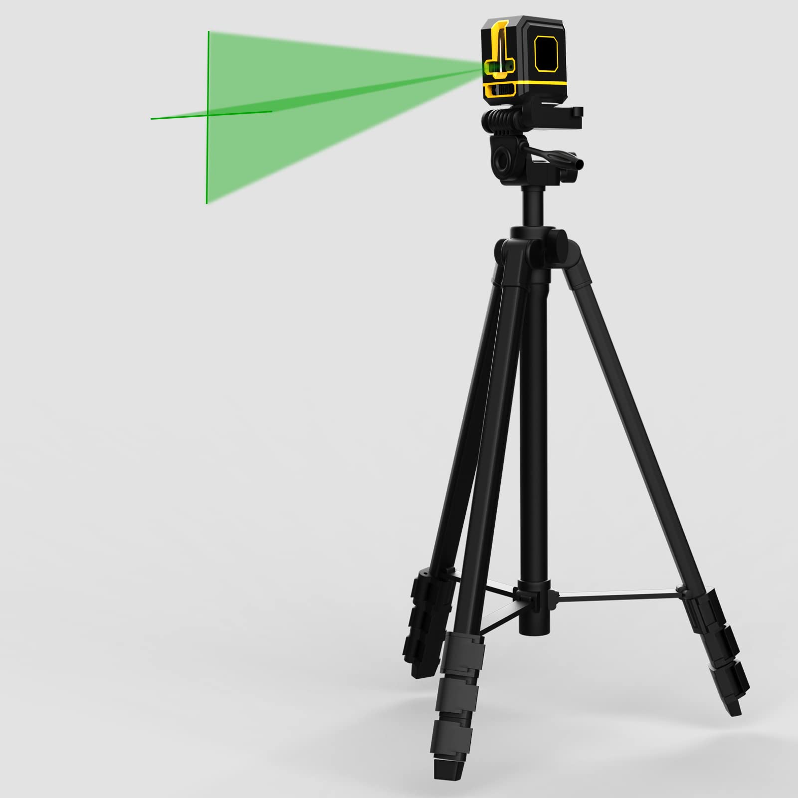 55-inch Lightweight Aluminum Laser Level Tripod Stand with Bubble Level - Quick Release Plate & 1/4