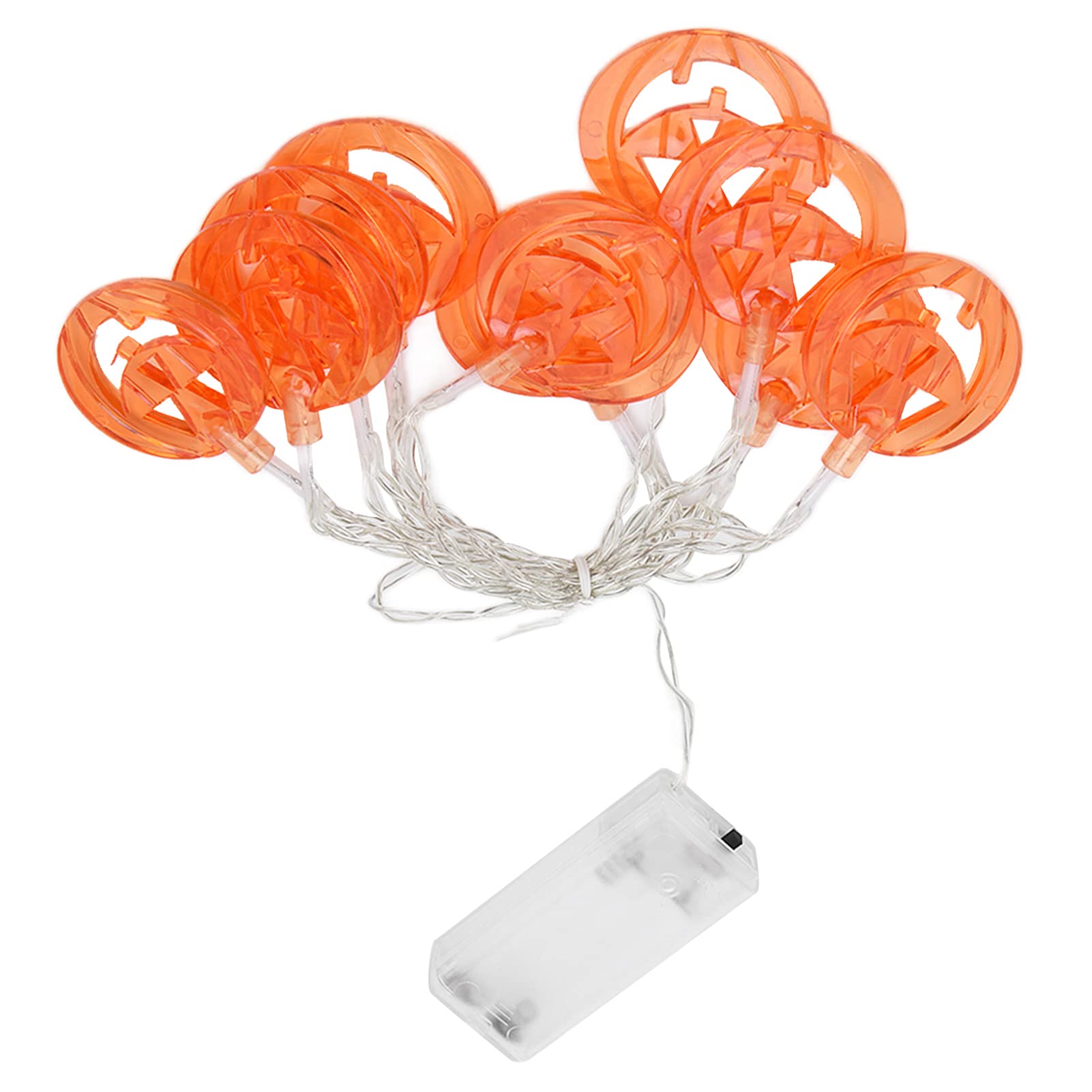 10LED Halloween Pumpkin Lights - Battery Operated Indoor/Outdoor String Lights for Halloween Party Decorations | Perfect for Porch, Yard, Party & Home Decor