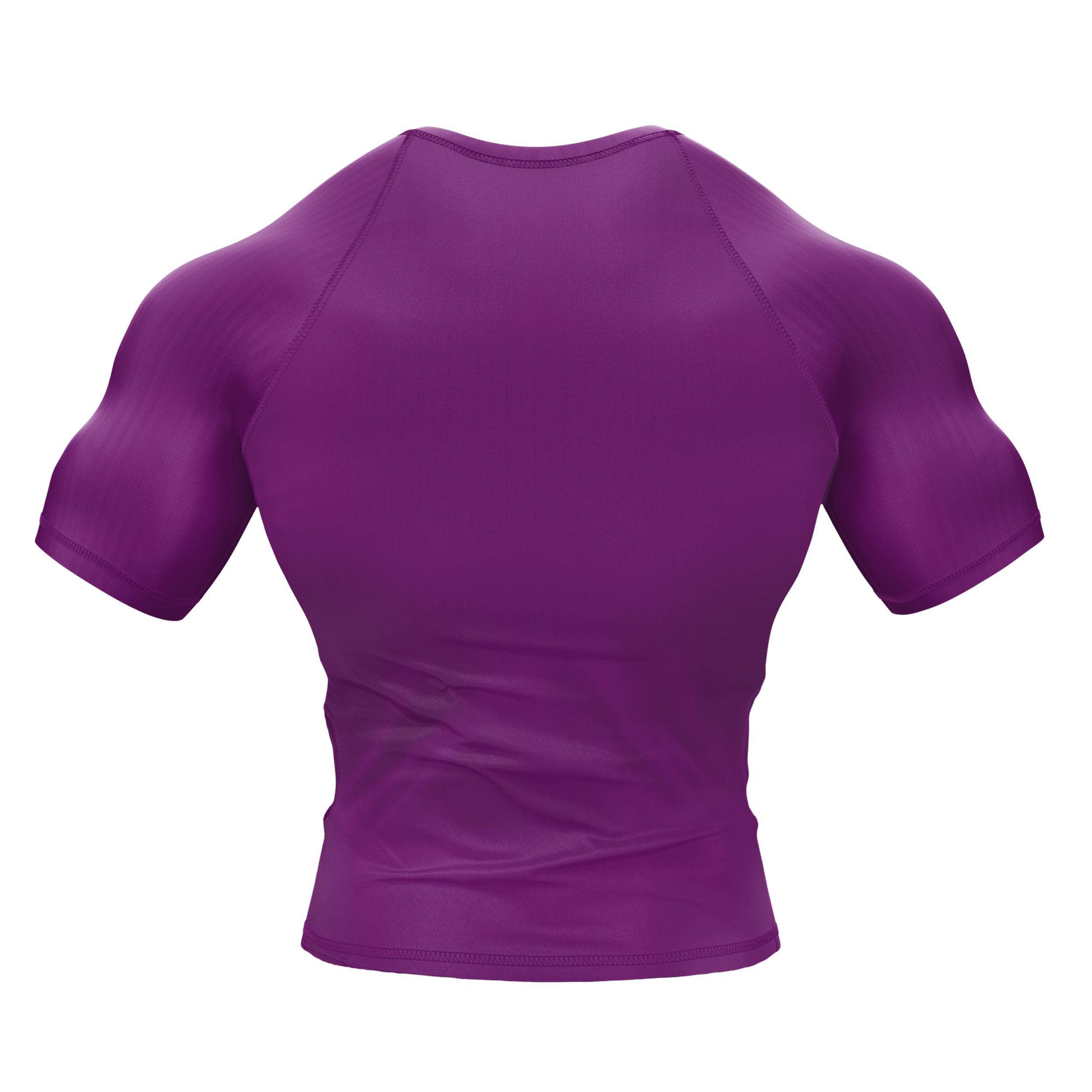 Premium Purple Compression Shirt for Men & Women - Moisture Wicking Athletic Top for Workout, Running & Gym - Comfortable Performance Shirt for Sports & Fitness Training