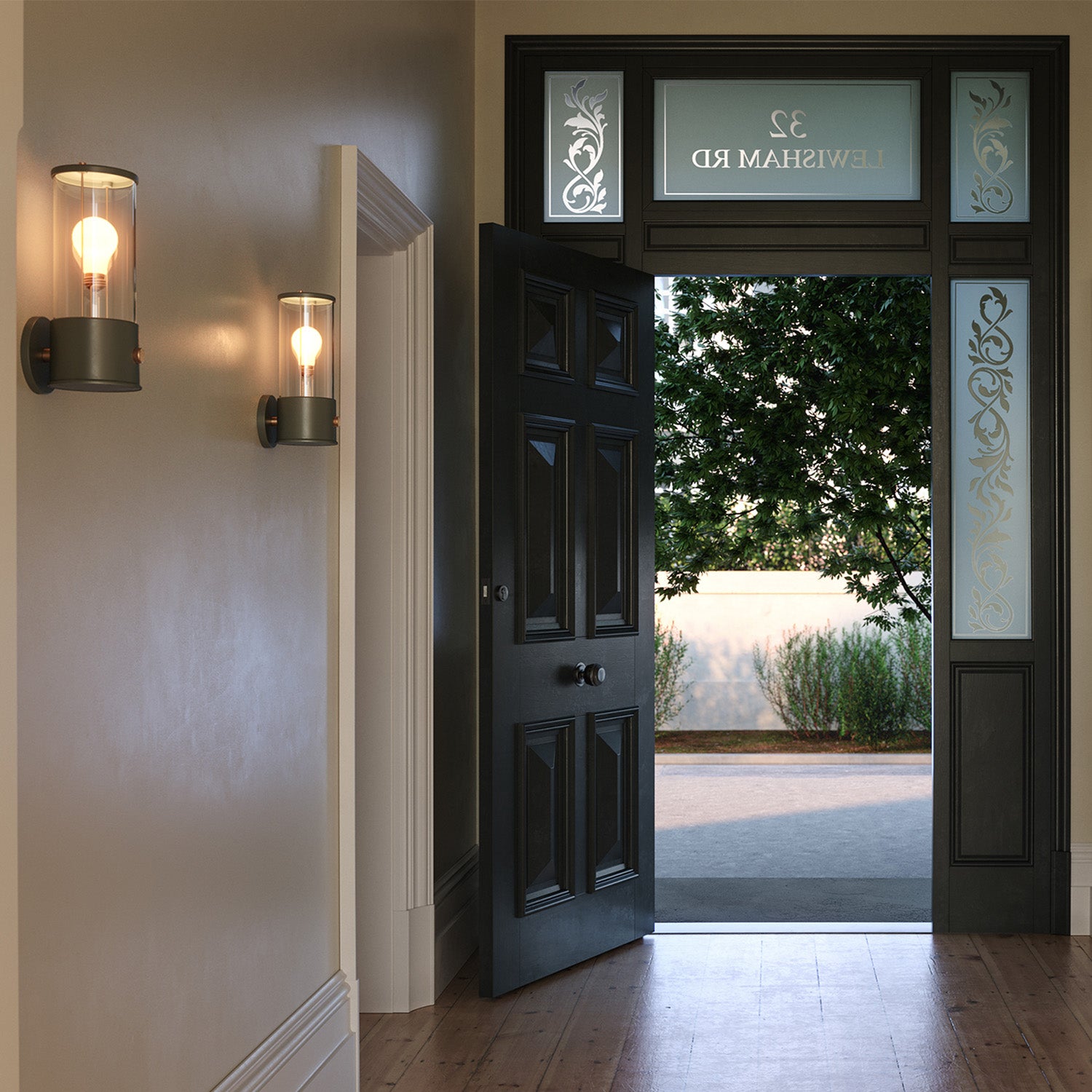Muse Wall Light in Pleasure Garden Green - Modern LED Sconce for Bedroom, Living Room & Hallway Decor