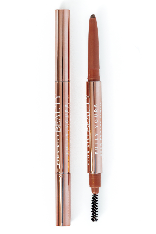 Pink Lily Beauty Fully Yours Brow Pomade Pencil - Waterproof Eyebrow Makeup, Long-Lasting & Smudge-Proof, Natural Brown Shade for Perfect Brows | Great for Daily Use, Special Occasions & Professional Makeup Looks
