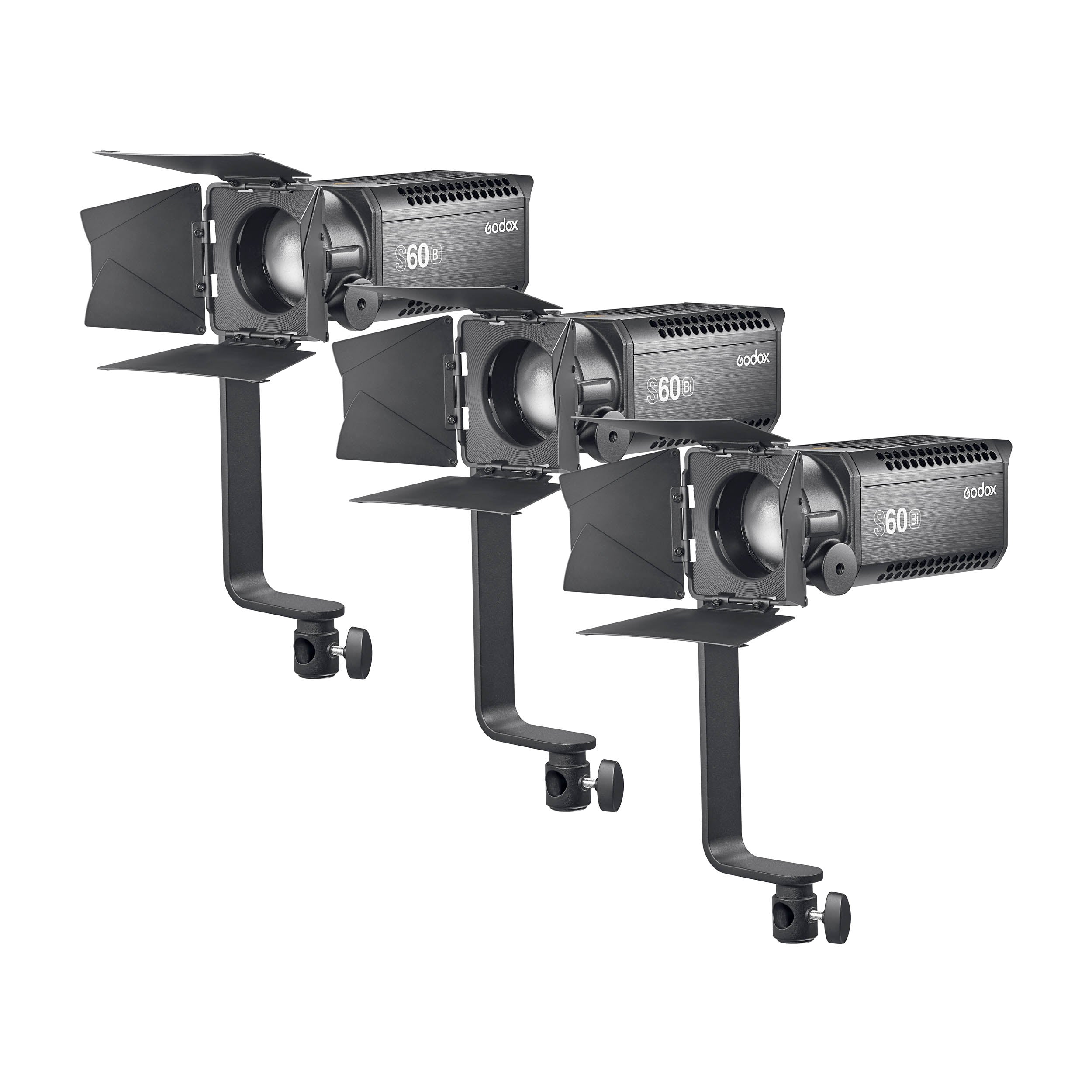 Godox S60Bi 3-Head LED Lighting Kit with Softbox - Professional Continuous Lighting for Photography, Videography, and YouTube Studio Setup