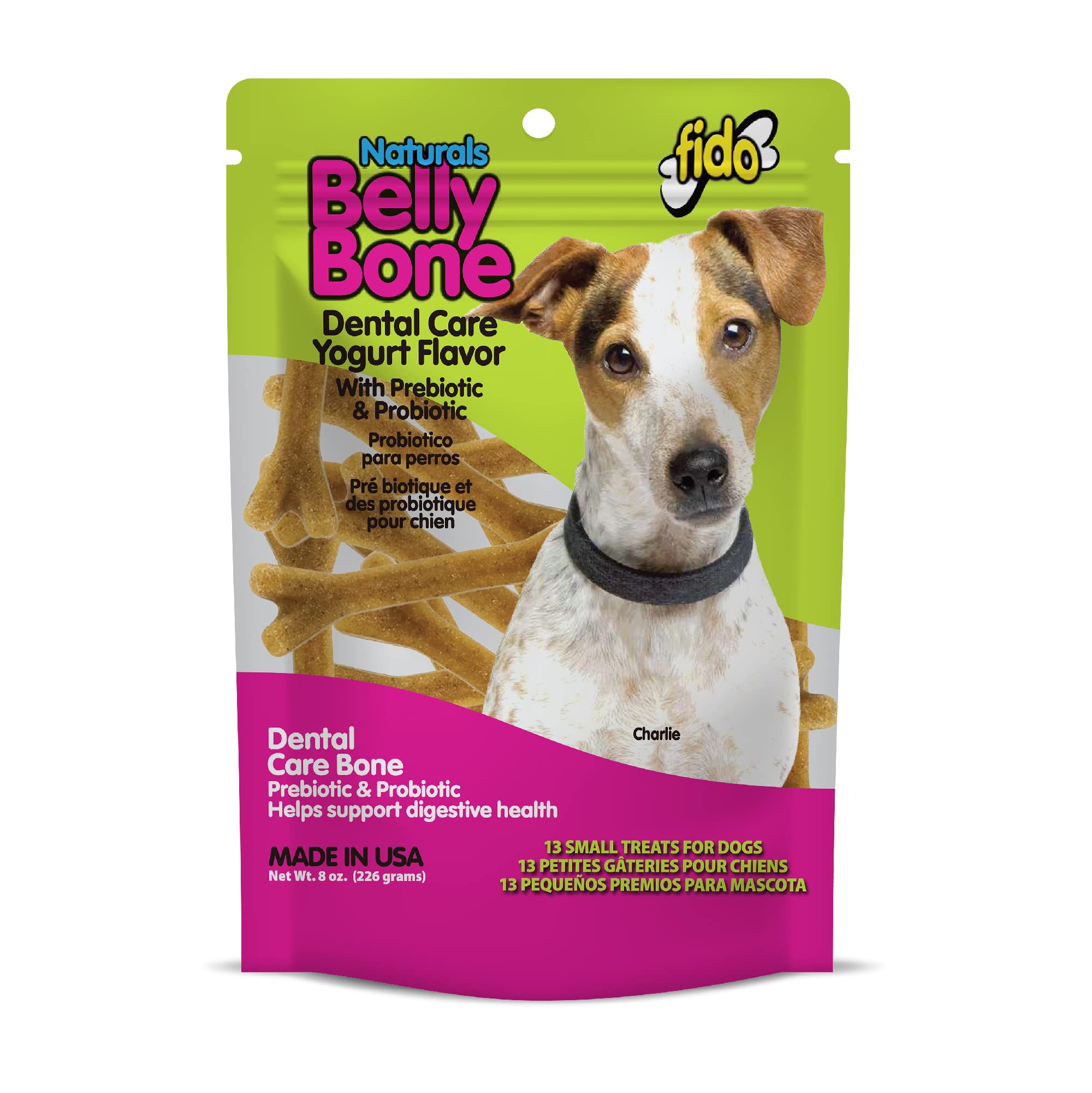 13 Yogurt Flavor Small Dog Dental Treats for Plaque & Tartar Control - Made in USA, Supports Fresh Breath & Digestive Health - Perfect for Small Dogs' Oral Care & Training Rewards