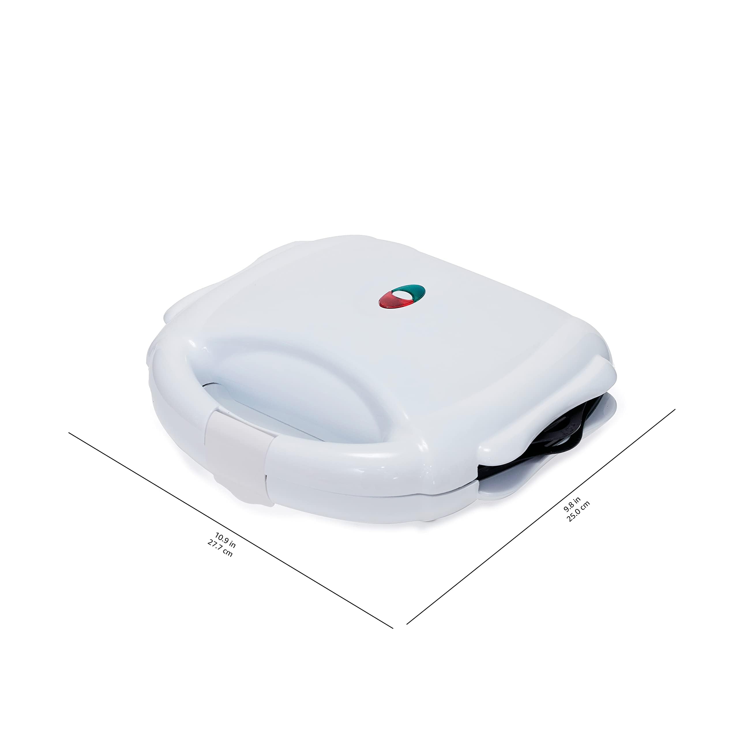 Amazon Basics 3-in-1 Waffle Maker, Sandwich Press & Electric Grill - 700W, White | Perfect for Breakfast, Paninis & Quick Meals