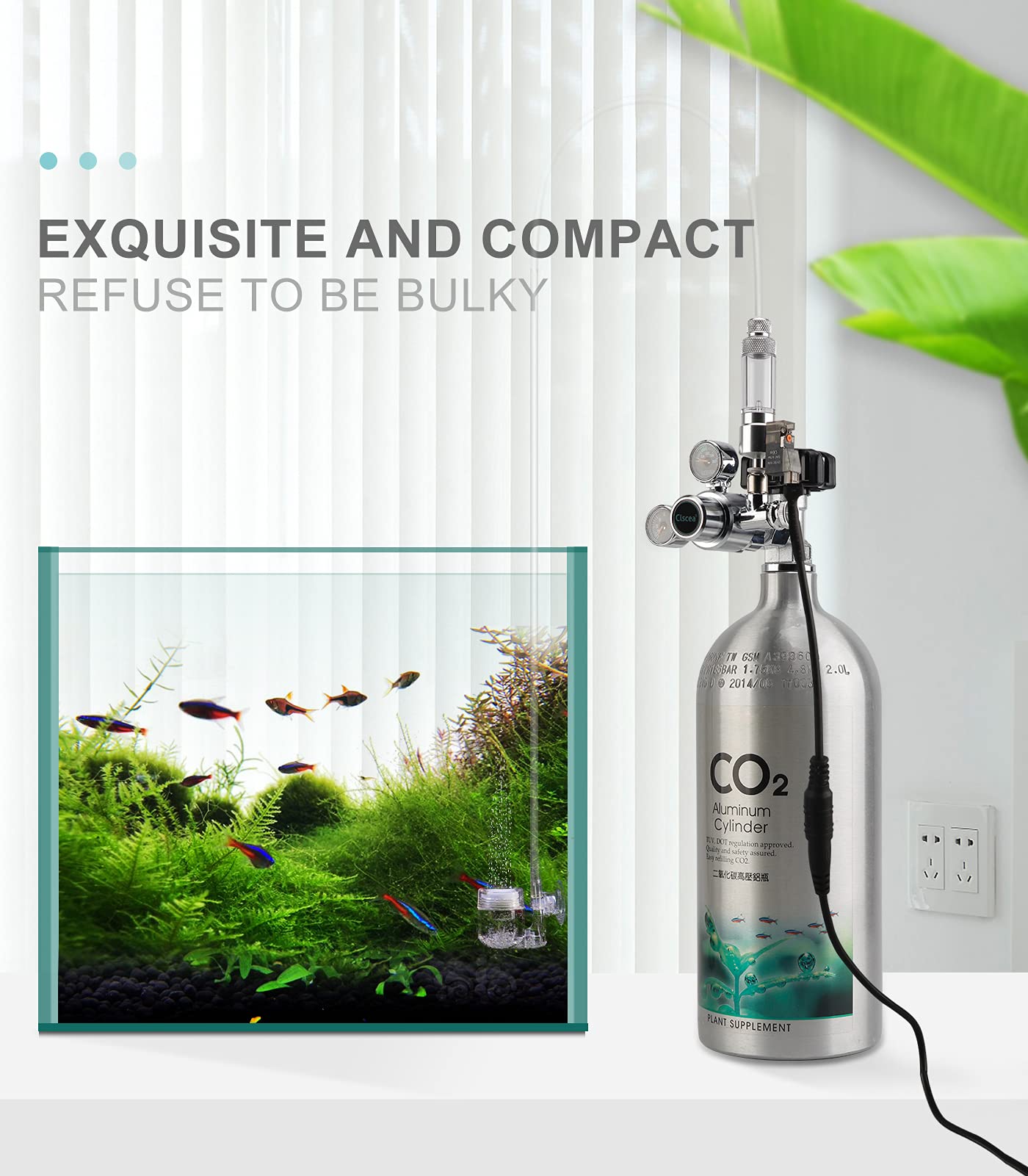Dual Gauge CO2 Regulator for Aquarium Plants with Bubble Counter