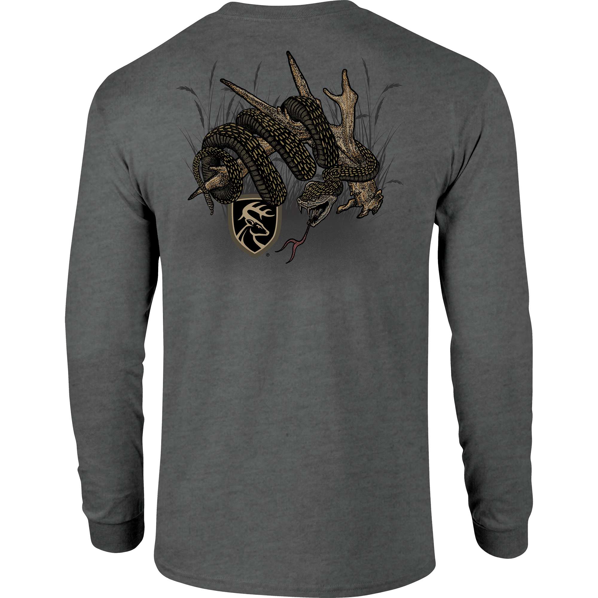 Non-Typical Rattler Long Sleeve T-Shirt for Men - Vintage Graphic Tee with Unique Design - Perfect for Outdoor Adventures, Concerts & Casual Wear