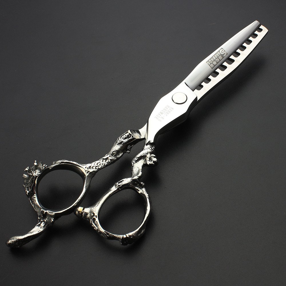 Professional 5.5/6/7.5/7/8 Inch Hair Clippers & Japanese 440C Stainless Steel Hair Cutting Scissors (6 Inch 2-Piece Set) - Perfect for Salon, Barbershop & Home Haircuts
