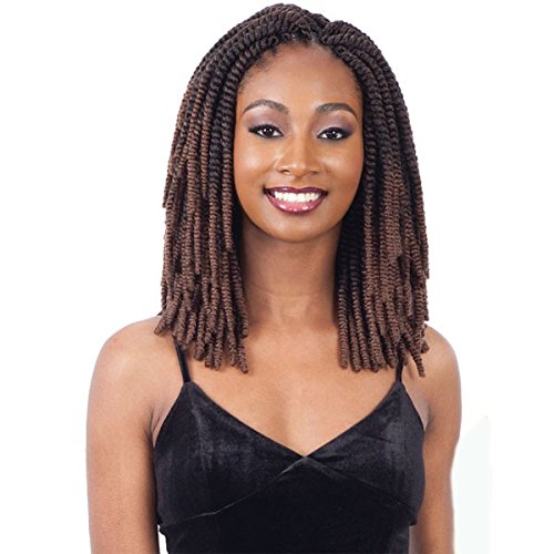 2X AFRO KINKY TWIST Synthetic Crochet Braiding Hair - 2 Pack Dark Brown Freetress Braids for Black Women | Perfect for Protective Styles, Twist Outs & Natural Hair Looks