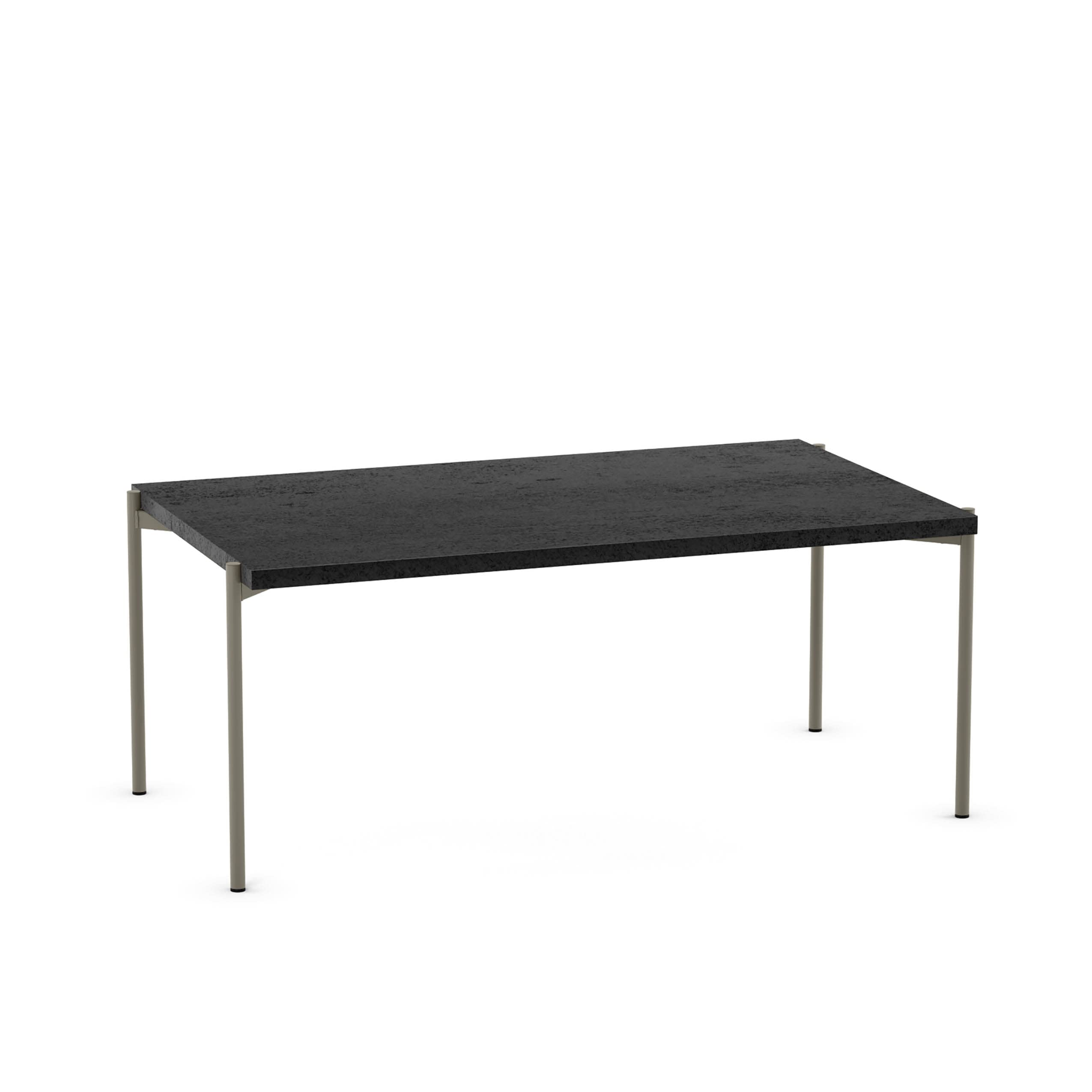 Amisco Drew 24x41 Rectangle Coffee Table - Basalt Grey Metal for Living Room