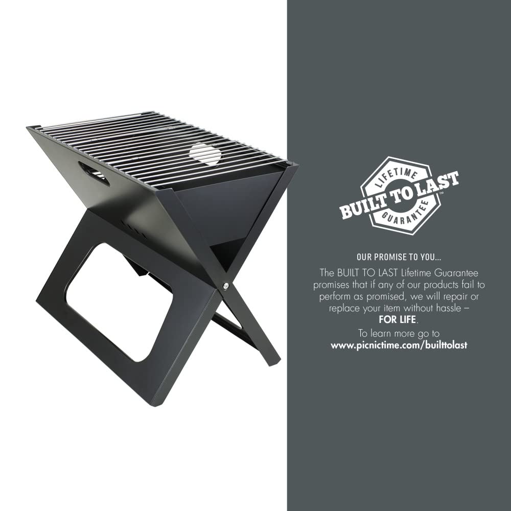 Portable NFL X-Grill Charcoal BBQ Grill for Camping, Tailgating & Outdoor Cooking - Perfect for Backyard Parties, Picnics and Game Day Grilling