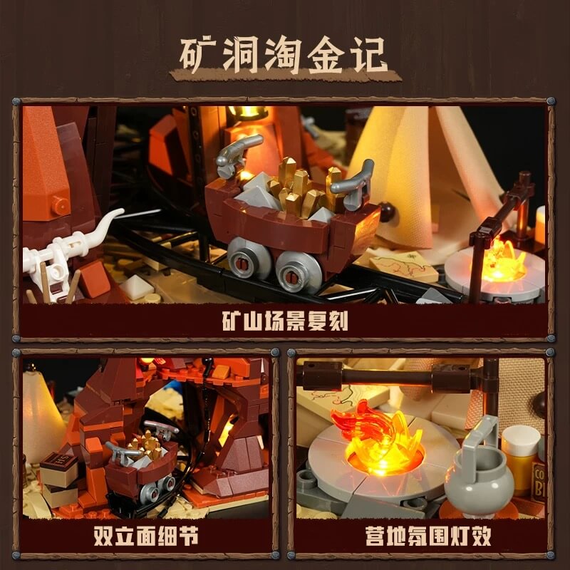 Funhwole F9077 Mine Camp Toy Set - Exciting Construction & Mining Playset for Kids - Perfect for Imaginative Play, Birthday Gifts & STEM Learning (Great for Indoor/Outdoor Adventures)