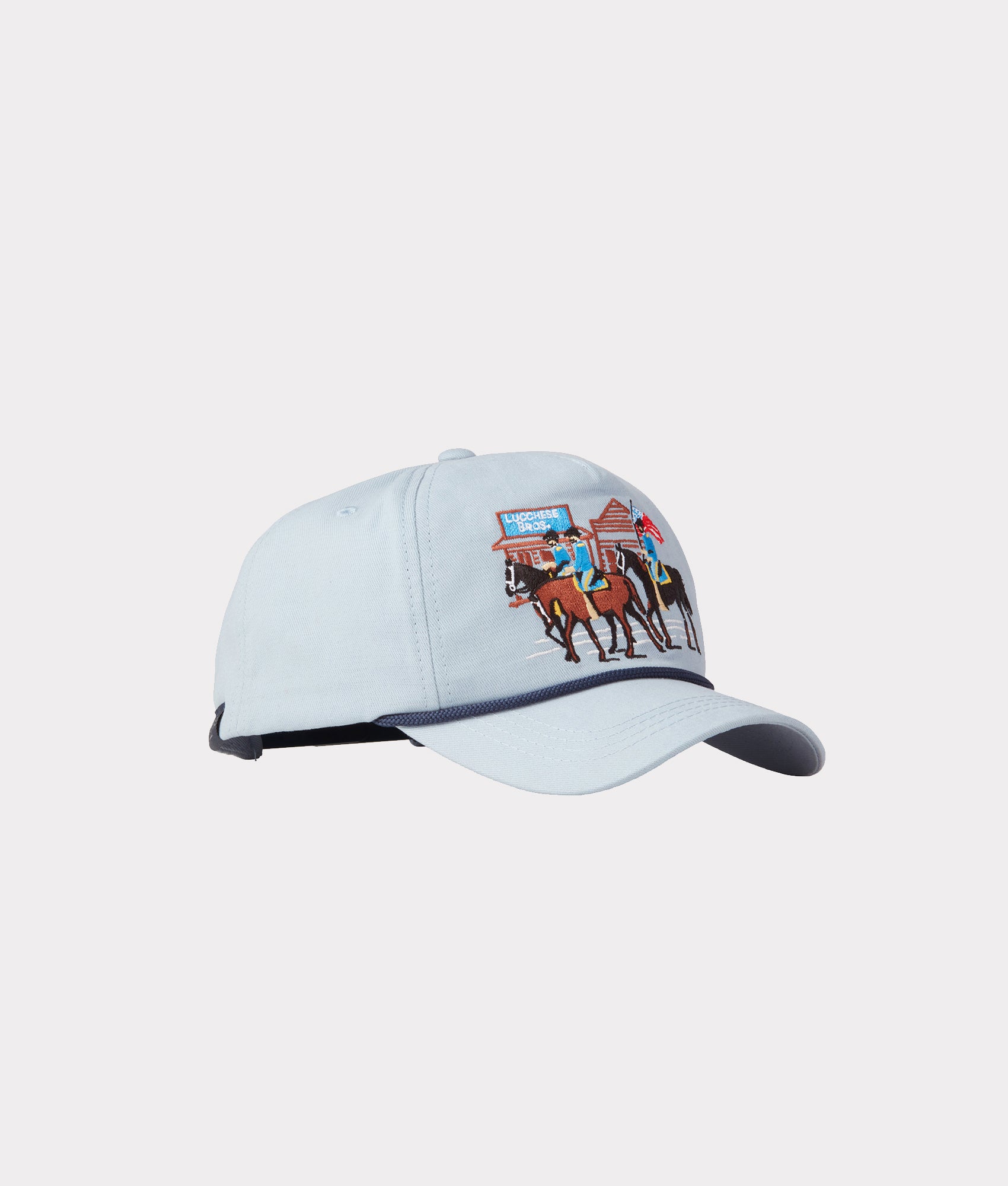 Lucchese Bros. Rope Cap - Light Blue Cowboy Hat for Men | Western Style Summer Hat for Outdoor Rodeo, Music Festivals & Country Events