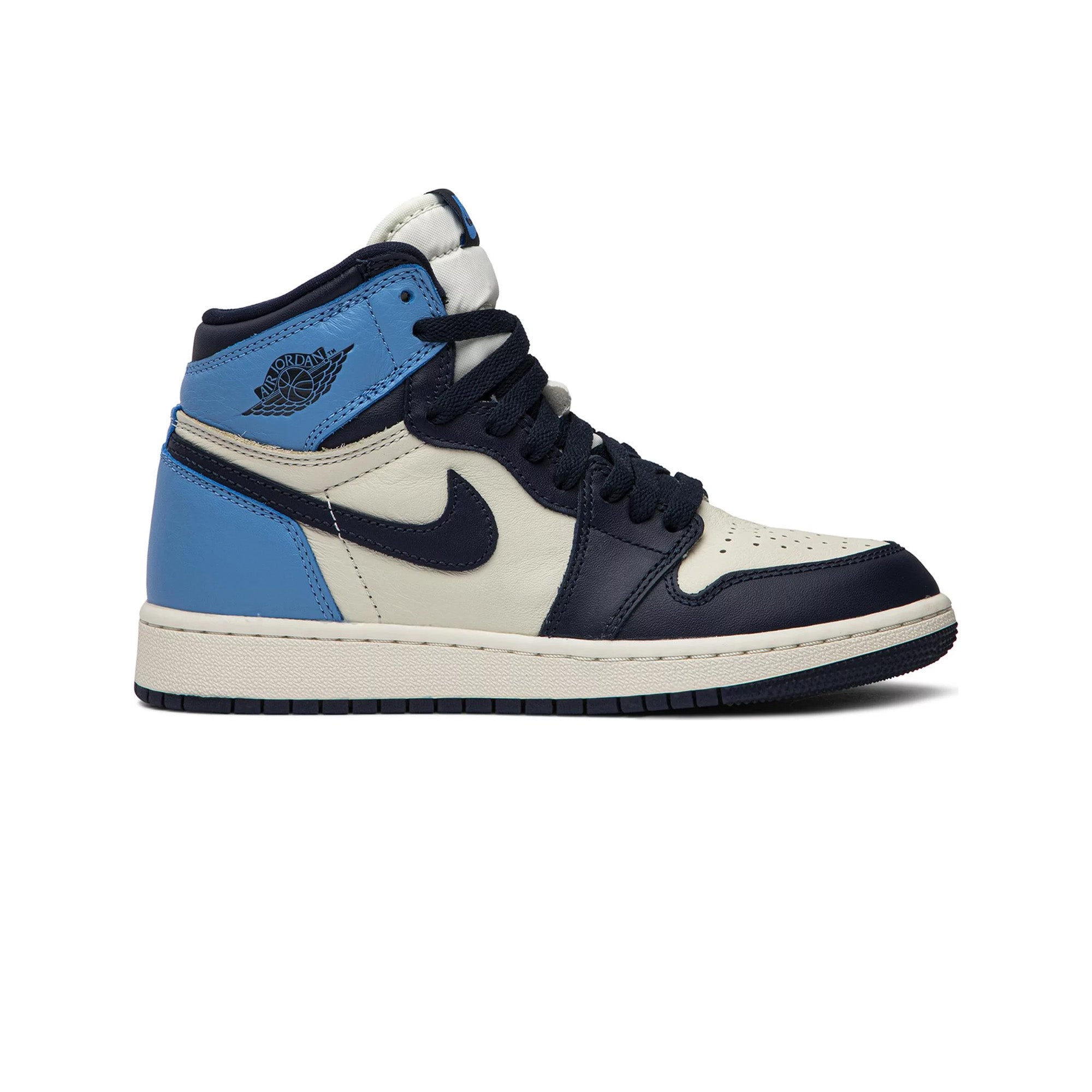 Air Jordan 1 Retro High 'Obsidian' GS Sneakers (2019 Release) - Classic Basketball Shoes for Women & Girls - Perfect for Streetwear, Casual Outfits & Sneaker Collectors
