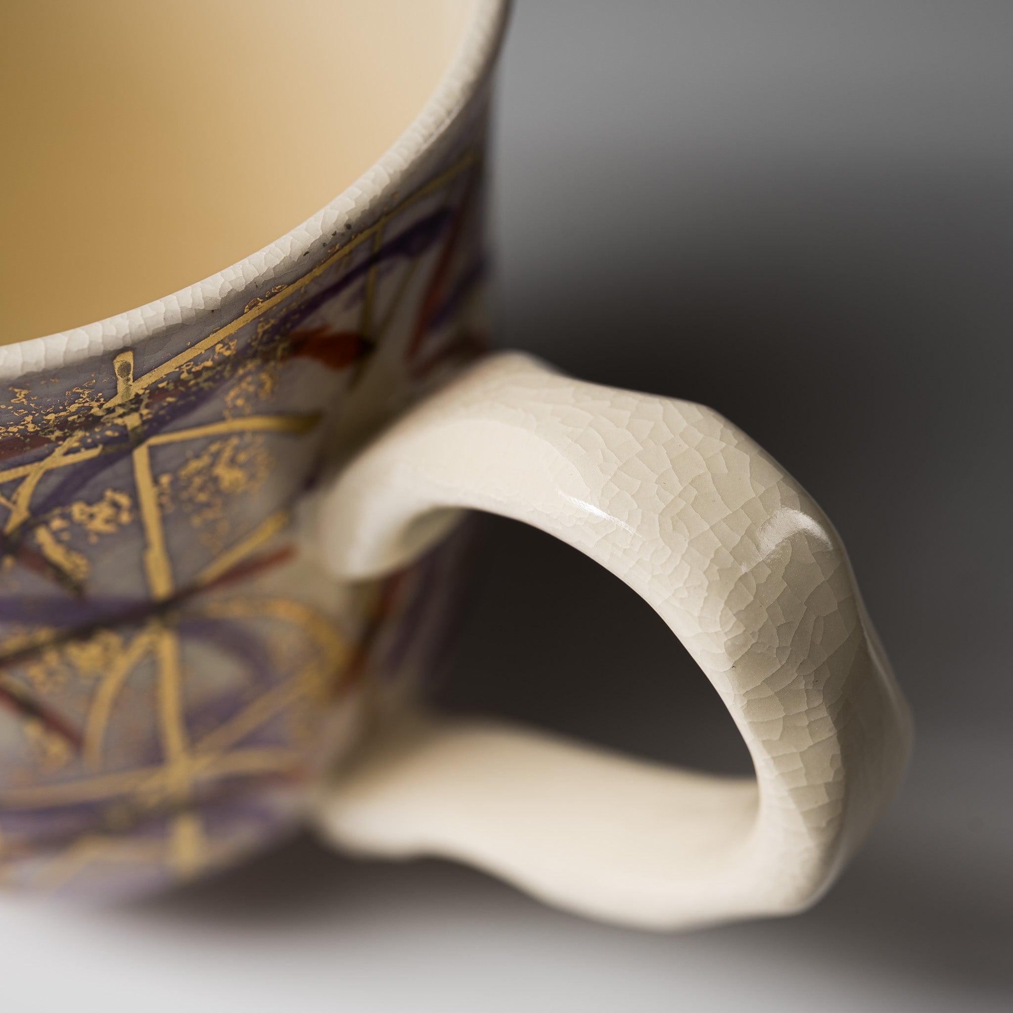 Handmade Kyo Kiyomizu Ware Ceramic Mug - Bokashi Musashino Pink - Authentic Japanese Tea Cup for Matcha, Coffee & Home Decor