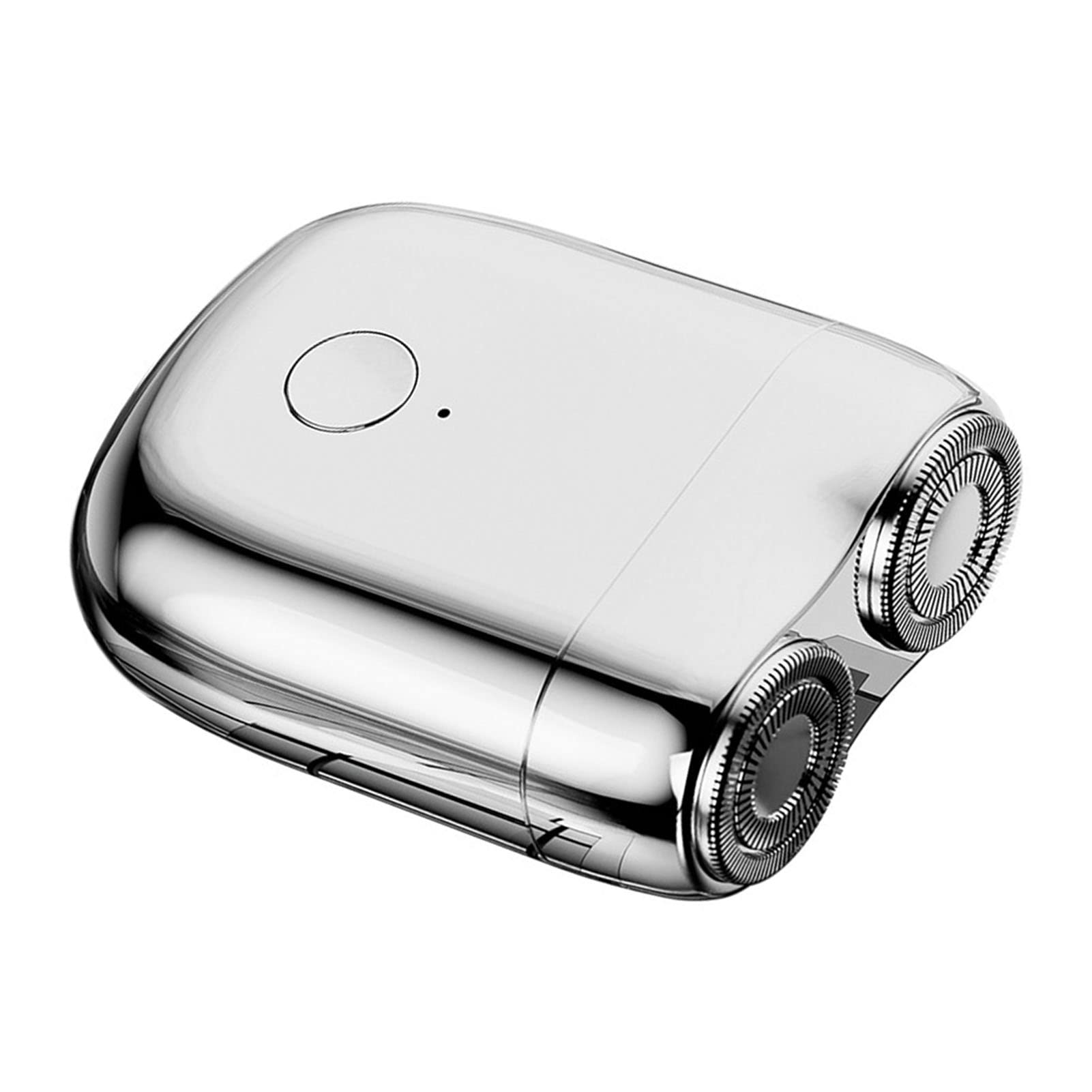 Electric Mini Travel Shaver for Men - Magnetic Pocket Size Rechargeable Cordless Razor with Washable Design - Perfect for Beard Trimming & On-the-Go Shaving (Silver) - Ideal for Business Travel, Gym Bags & Daily Commute