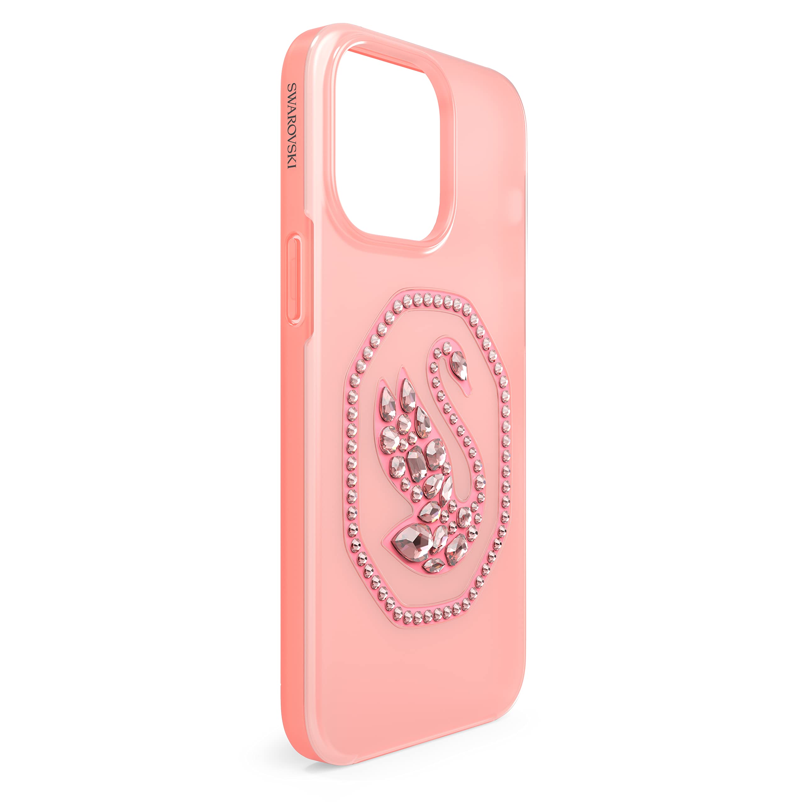 Swarovski Signum Swan Rhinestone Phone Case for iPhone 14 Pro Max - Elegant Pink Crystal Cover for Women, Perfect for Parties, Weddings & Special Occasions