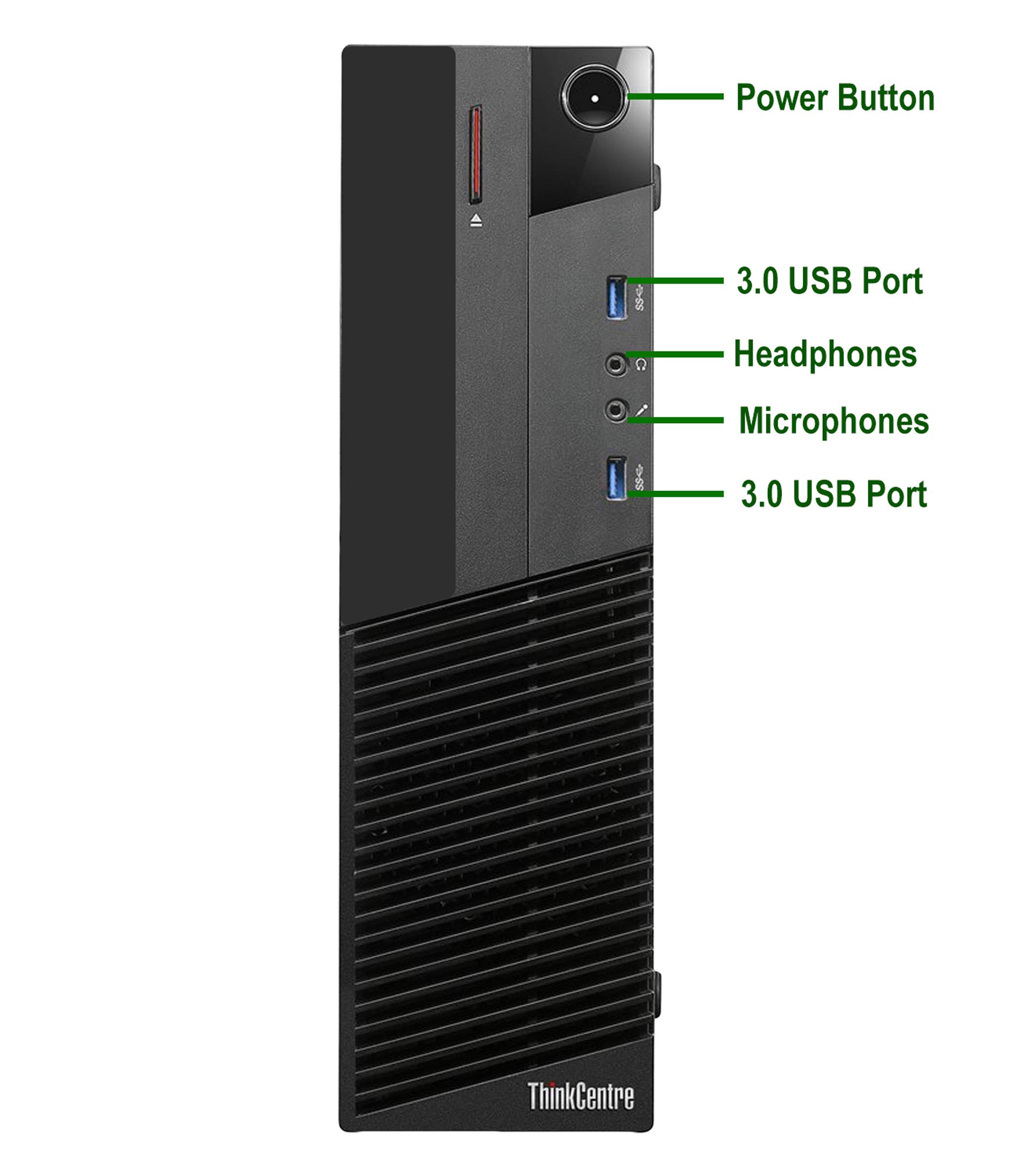 Lenovo M93P SFF Business Desktop PC - Intel Core i5 Processor, 16GB RAM, 128GB M.2 SSD + 1TB HDD, WiFi & Bluetooth, Wireless Keyboard & Mouse, 22