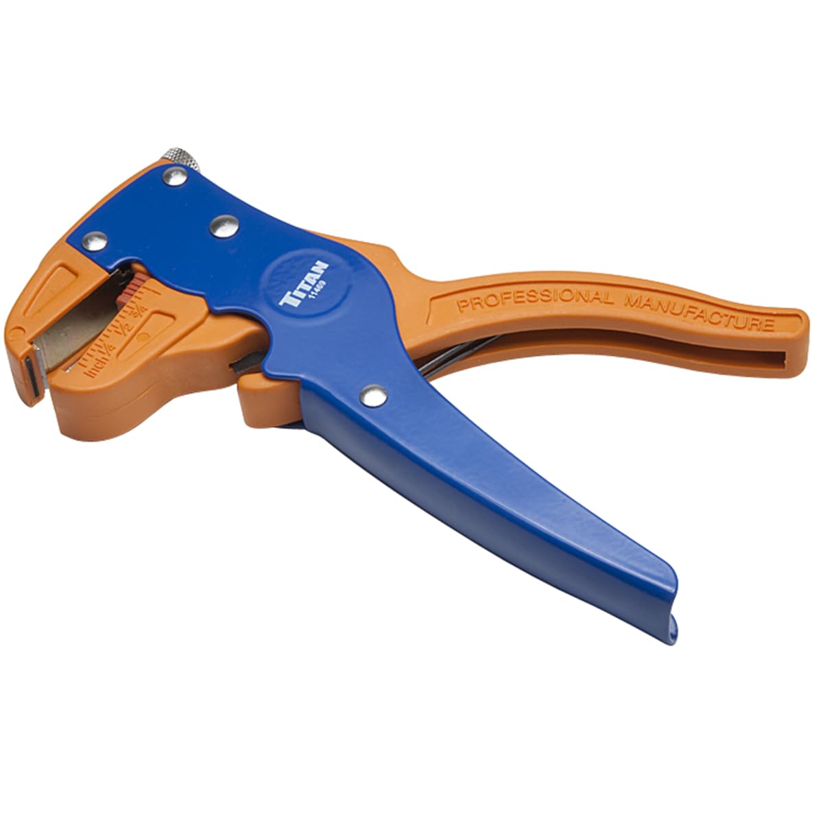 Titan Tools 11469 Professional Adjustable Wire Stripper - Heavy Duty Electrical Wire Cutter for DIY, Home Repair & Electrical Projects