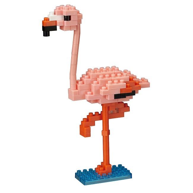 Nanoblock Flamingo Rose Building Kit NBC 204 - Fun DIY Miniature Model for Home Decoration & Creative Gifts