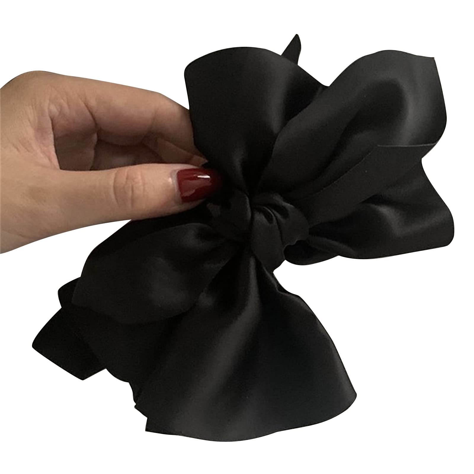 GoodLuxx Big Bow Claw Clip - Hair Bun & Ponytail Holder for Women - Black