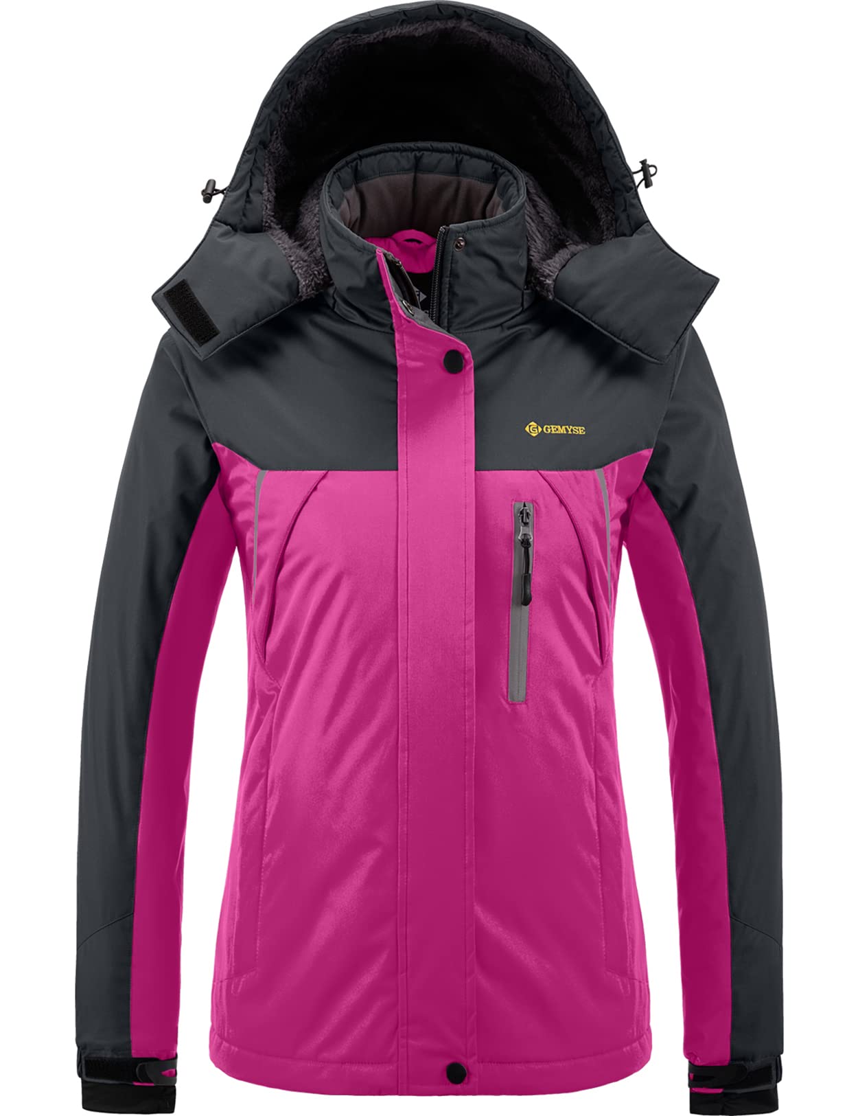 GEMYSE Women's Waterproof Ski Jacket - Windproof Winter Snow Coat for Mountain Hiking & Outdoor Activities | Perfect for Skiing, Snowboarding & Cold Weather Adventures